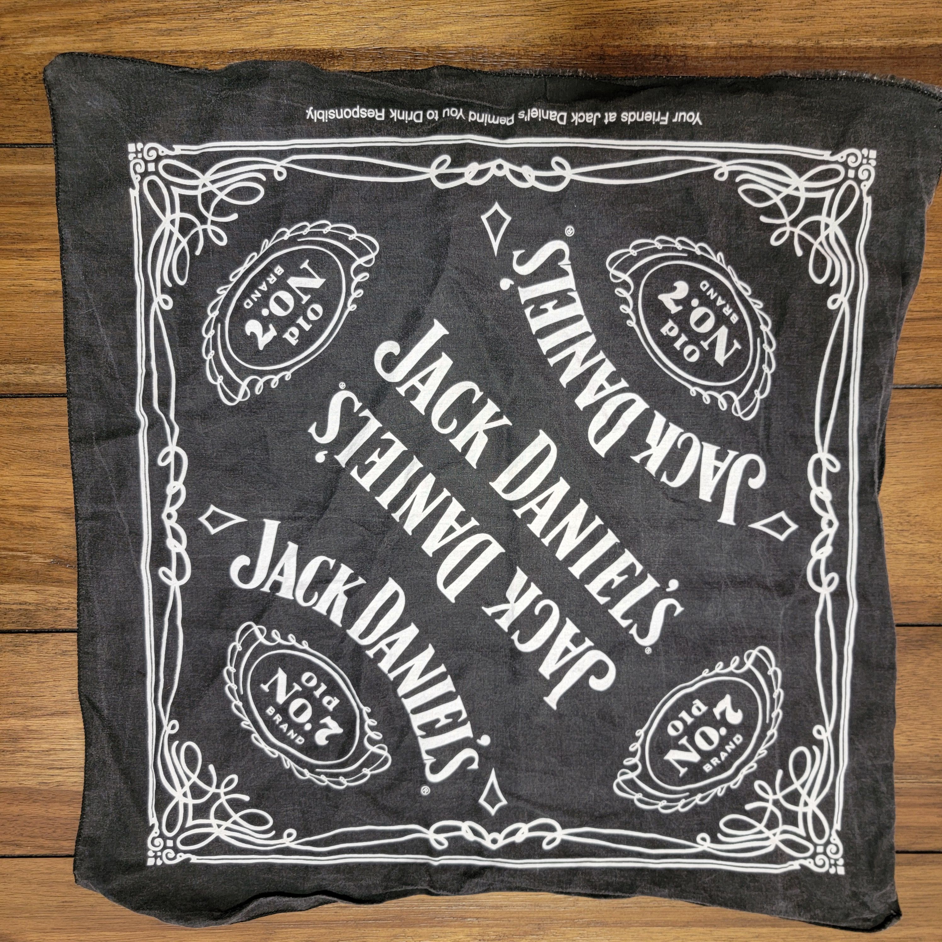 Other Jack Daniels Black Handkerchief Standard Logo - 20" X 21" Size ONE SIZE - 1 Thumbnail