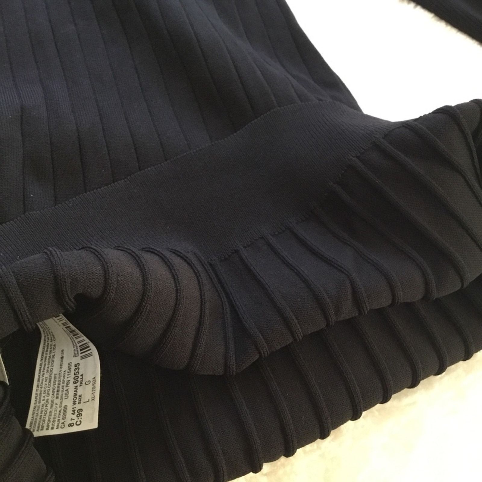 Mango MNG Black Long Sleeve w/ Embellished Shoulder Dress Size M / US 6-8 / IT 42-44 - 16 Thumbnail