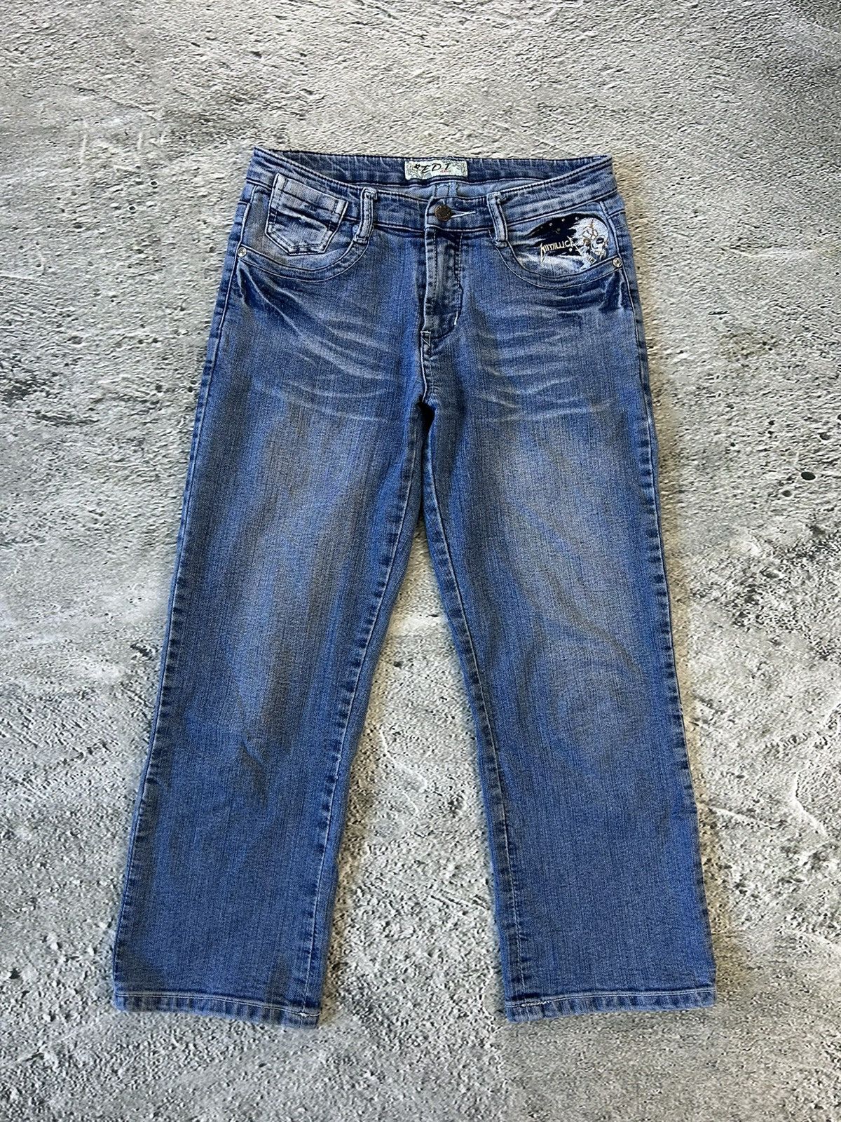 Metallica × Vintage Y2K jeans Metallica denim pants blue Edi Jeans Size 30" / US 8 / IT 44 - 5 Thumbnail