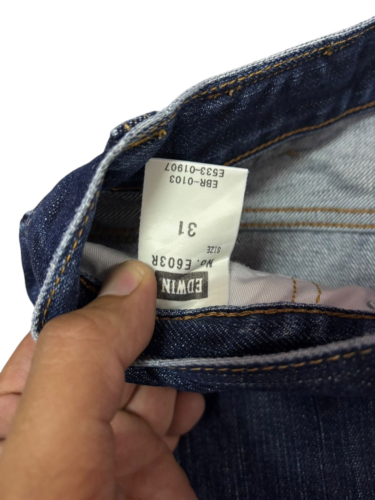 Edwin Vtg Edwin Japan 603 Distressed Jeans Size US 30 / EU 46 - 11 Thumbnail
