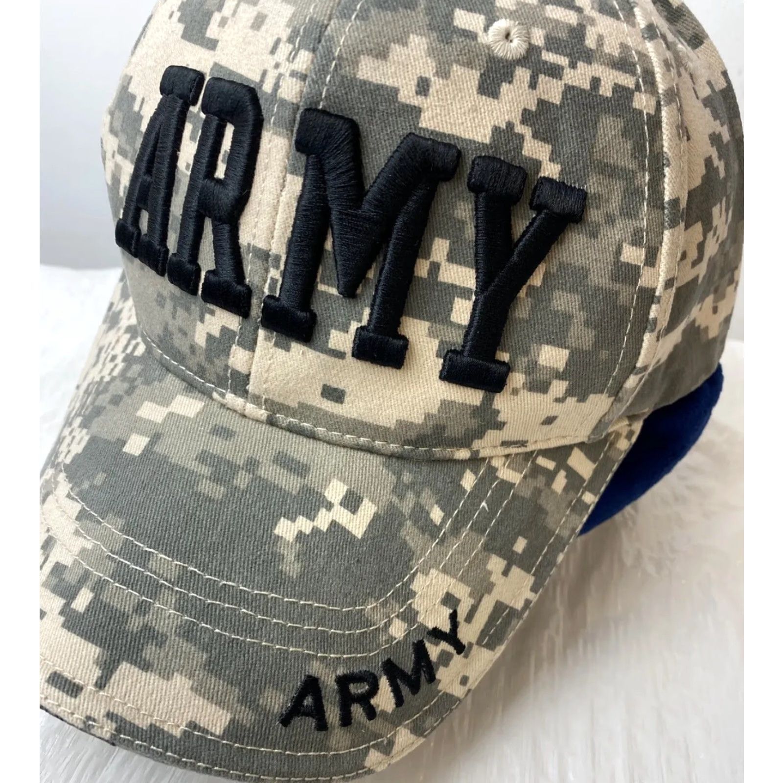 Bally VINTAGE US Army Embroidered Ball Cap Hat Infantry Airborne Cavalry ACU Camo Adjustable Adult One Size ACU Digital Camo Men H22 Size ONE SIZE - 2 Thumbnail