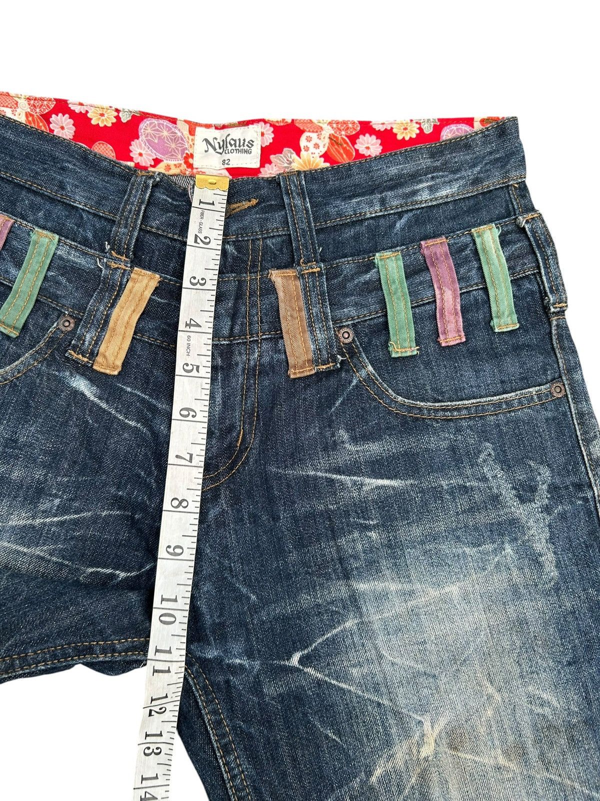 Kapital Nylaus Double Waist Japanese Punk Distressed Denim Jeans Size US 32 / EU 48 - 19 Thumbnail
