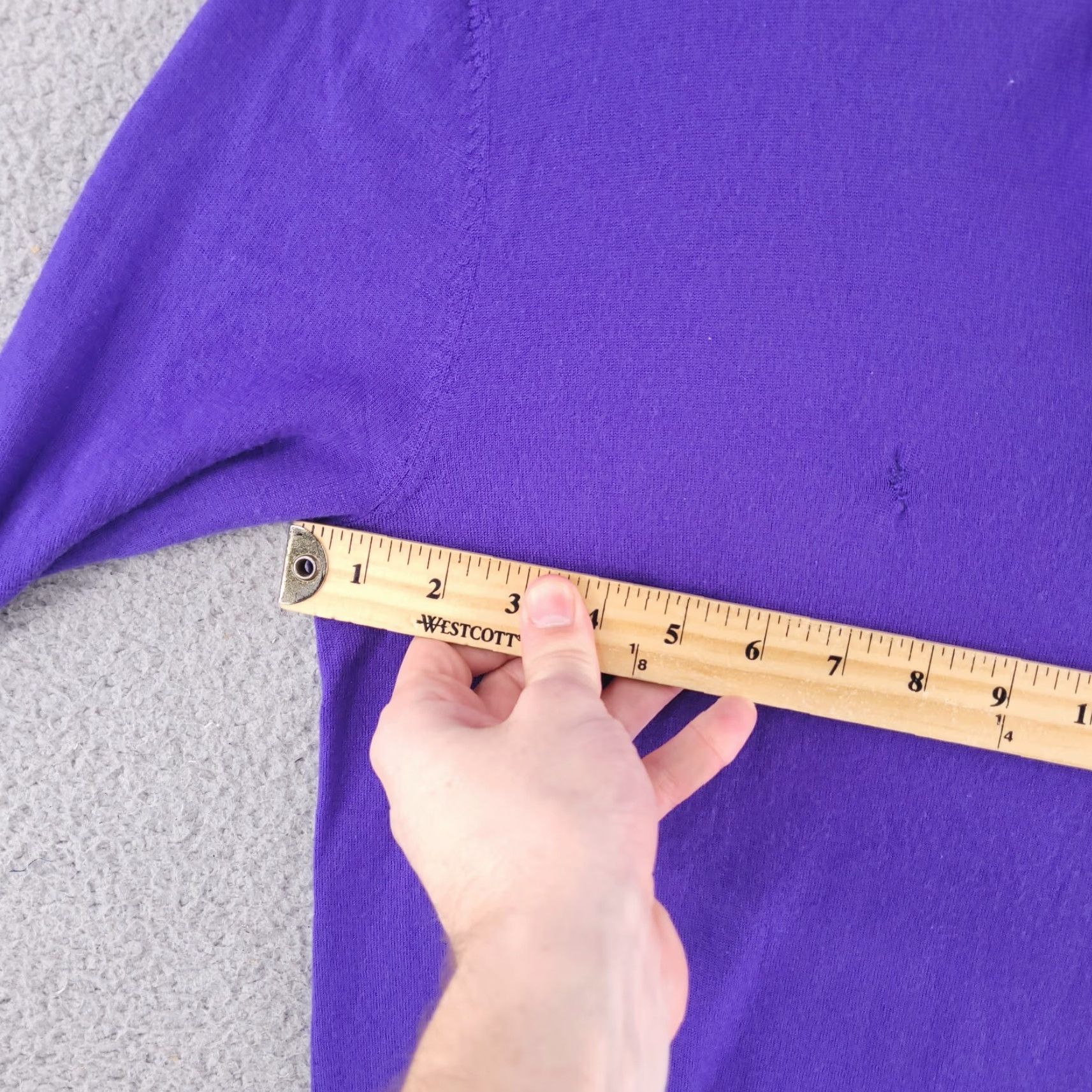Layer 8 Raffi Shaya Sweater Mens Medium Quarter Zip Merino Wool Purple | Solid Layer Pullover Knit Shirt Womens? Size US M / EU 48-50 / 2 - 5 Thumbnail