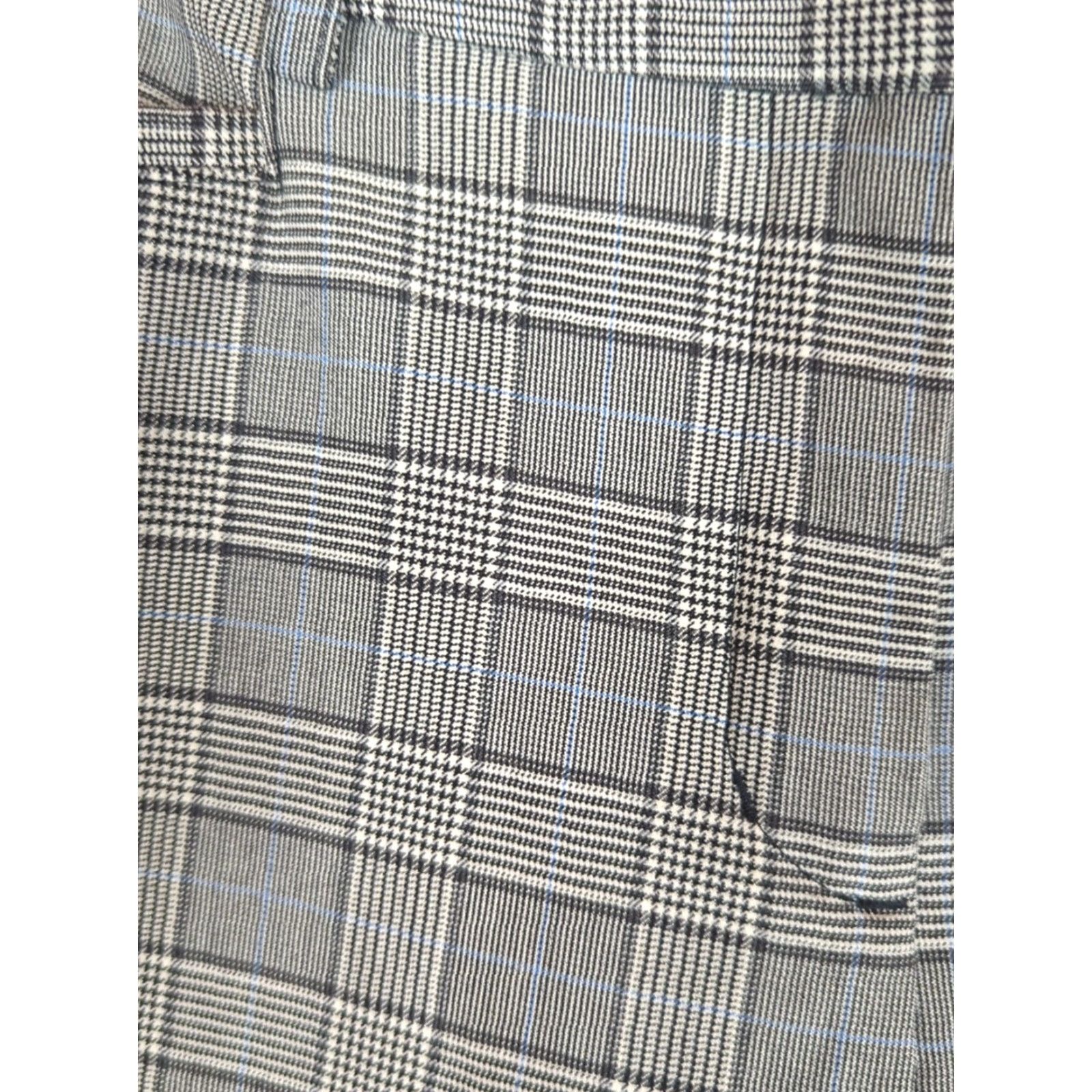 Express Express Columnist Barely Boot Mid Rise Stretch Pants Women 10R Gray Plaid Dress Pants, Bootcut, Regular Fit Size 32" / US 10 / IT 46 - 3 Thumbnail