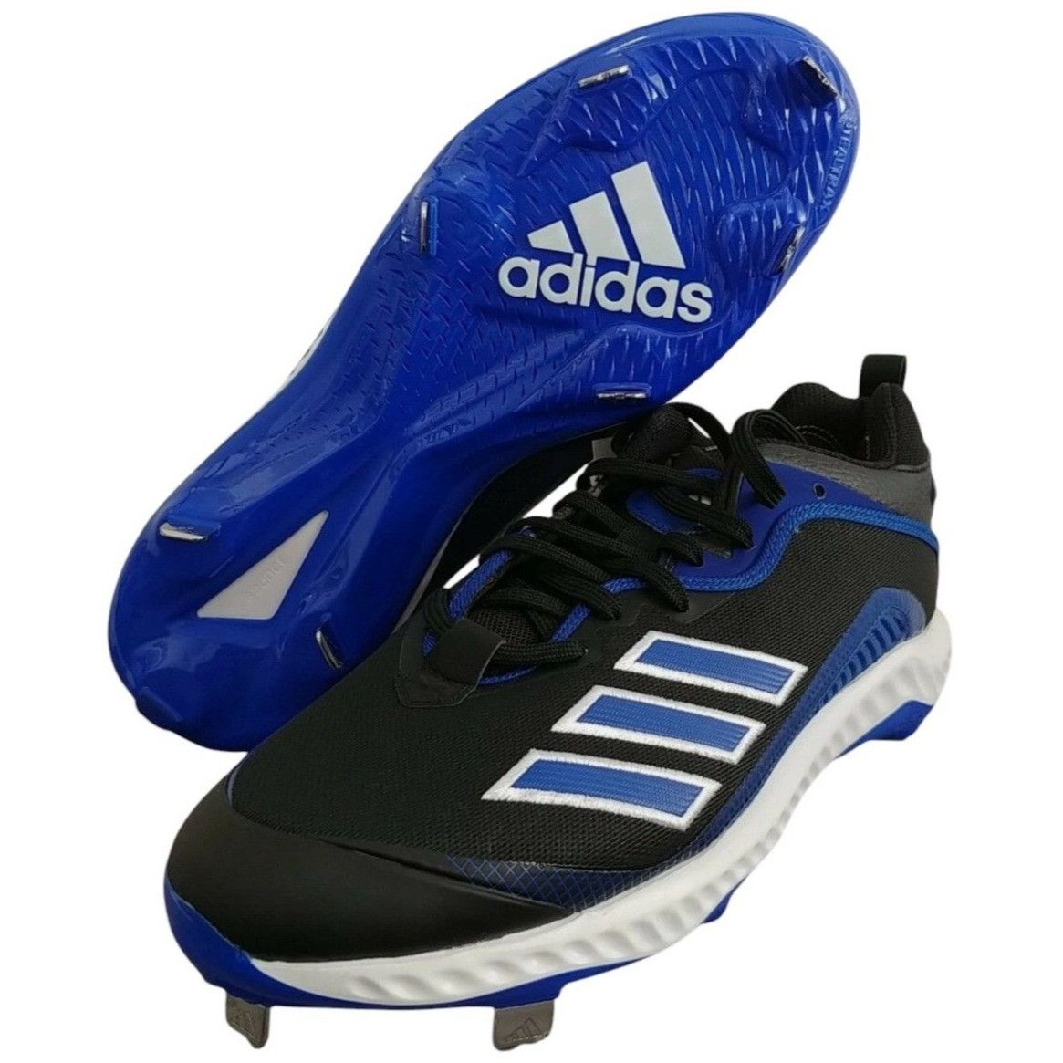 Adidas Adidas Icon 6 Bounce Metal Baseball Cleats FV9350 Black Blue Size US 7 / EU 40 - 1 Thumbnail