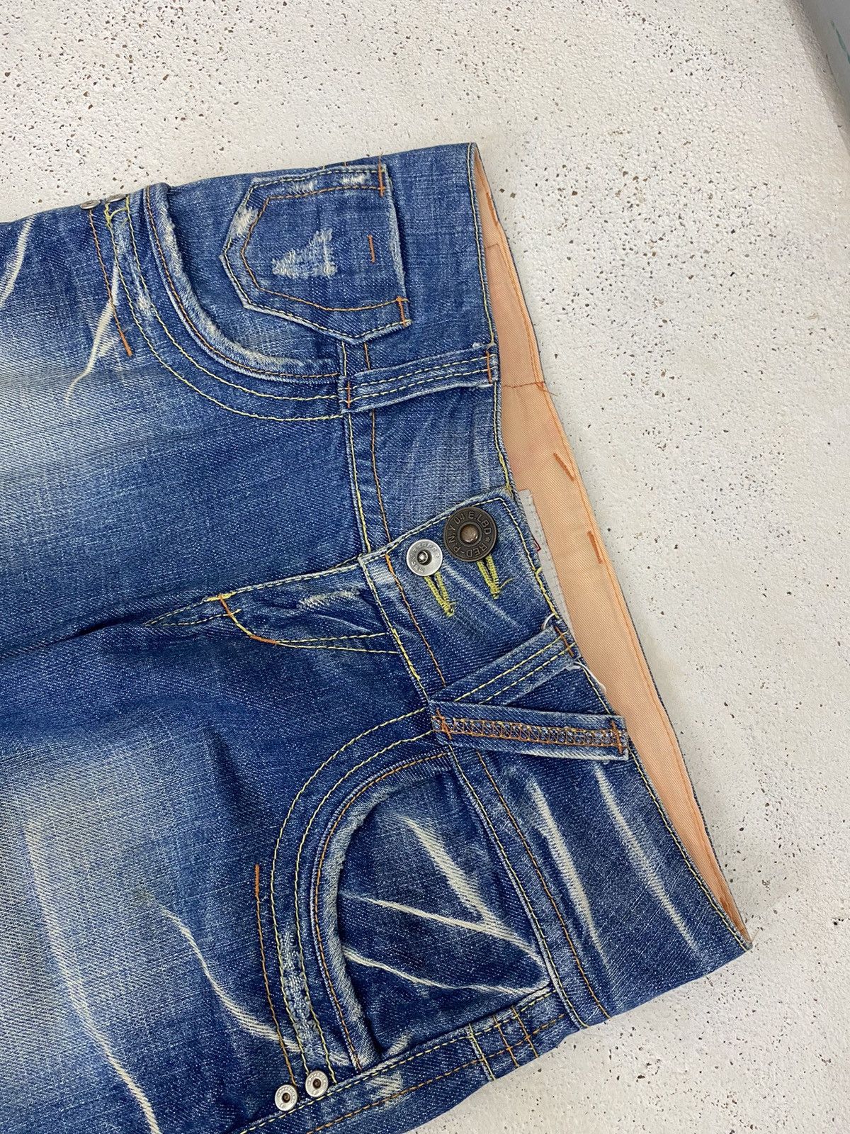 Japanese Brand × Le Grande Bleu (L.G.B.) Flare Red Pepper Jean Japan Unisex Mud Washed Upper Clawn Size US 29 - 8 Thumbnail