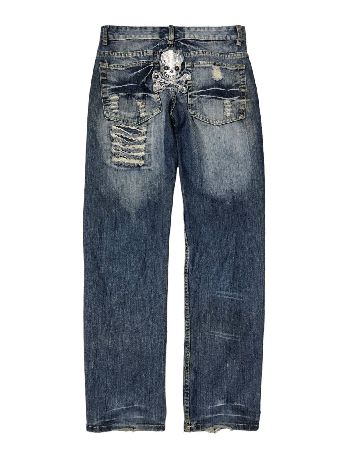 Japanese Brand Japanese brand 25 Energy distressed skull jeans Size US 32 / EU 48 - 1 Thumbnail