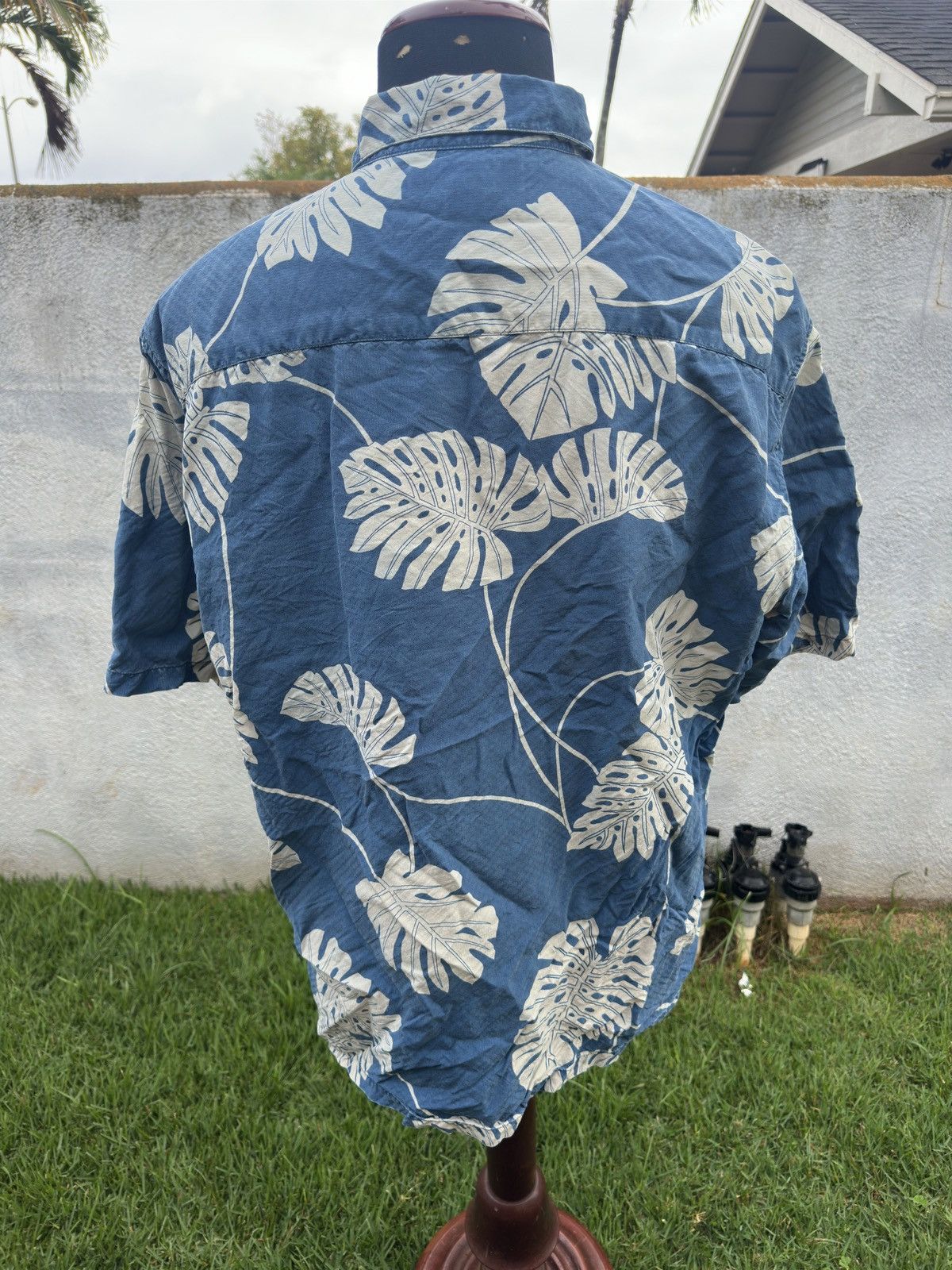 Tori Richard PreOwned Tori Richard Hawaiian Print Blue/White Men's XL Size US XL / EU 56 / 4 - 2 Thumbnail
