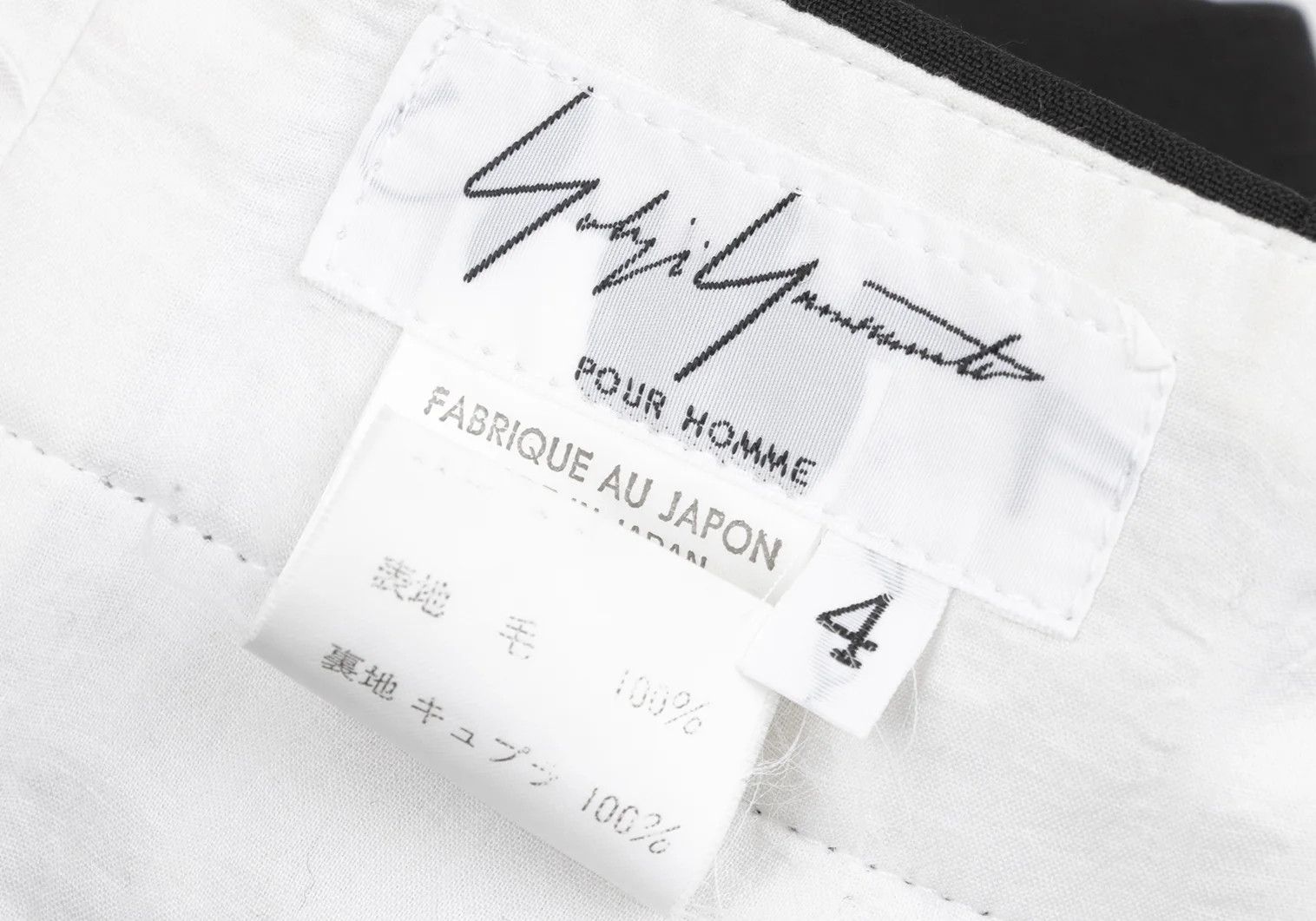 Yohji Yamamoto Yohji Yamamoto Wool Two-Tuck Pants Black 4 Size US 34 / EU 50 - 11 Thumbnail