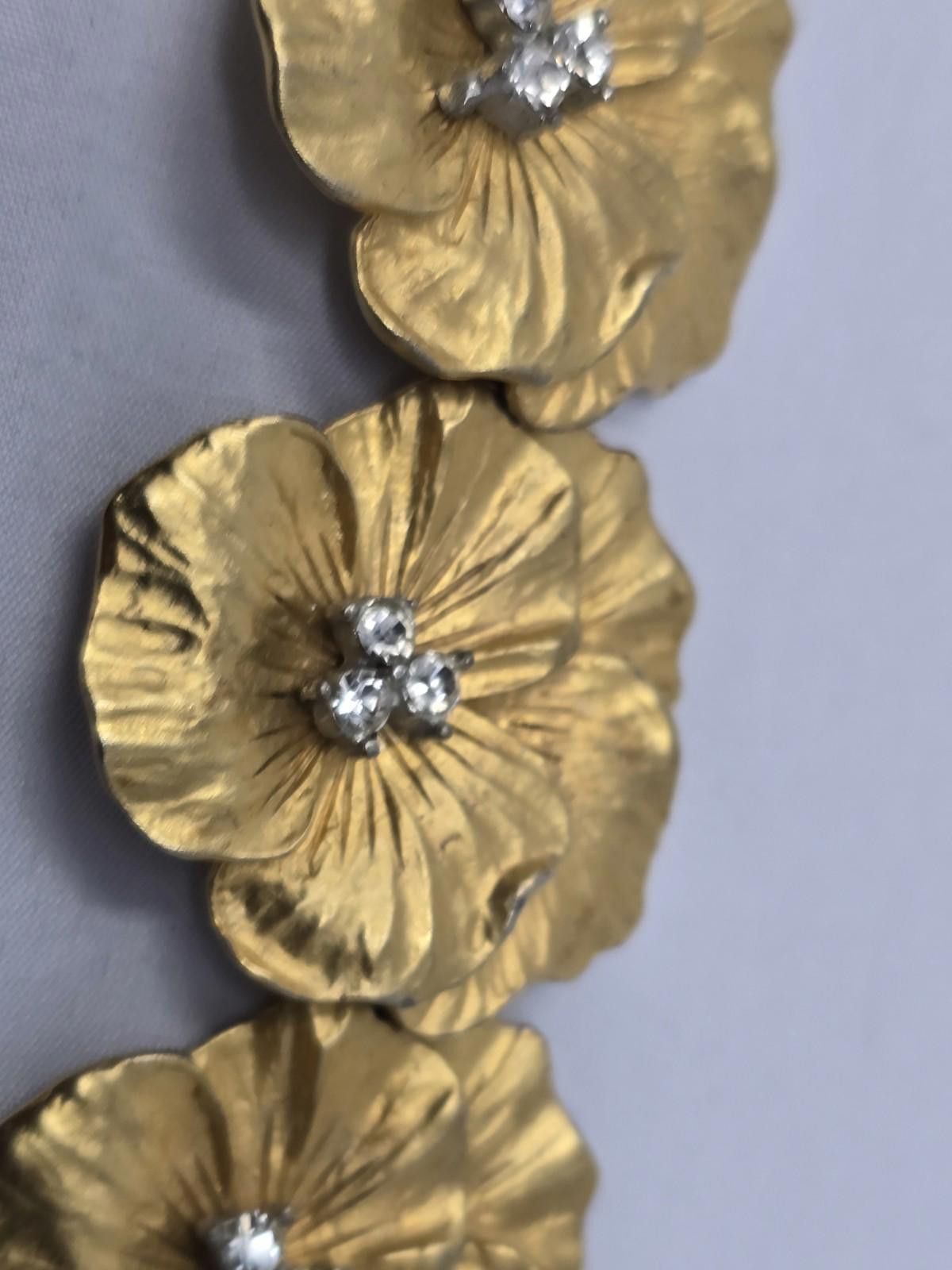 Anthony Vaccarello Gold-Tone Floral Jewelry– Bracelet, Brooch & Signed Earrings Size ONE SIZE - 6 Thumbnail