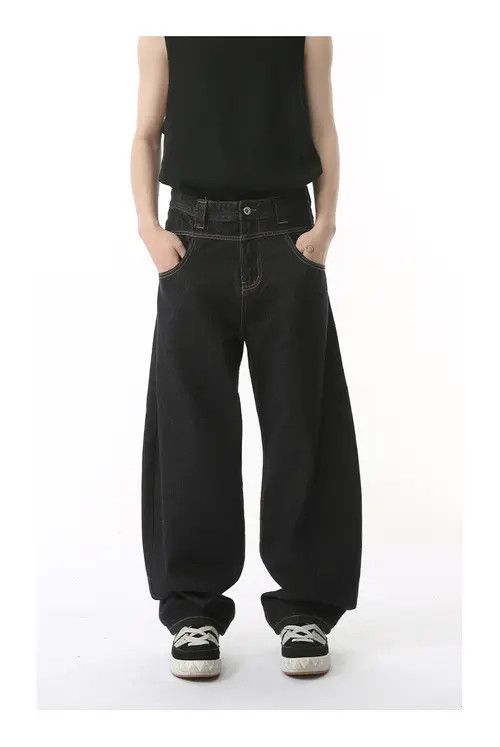 Jean American high street casual machete retro loose washed jeans Size US 32 / EU 48 - 1 Thumbnail