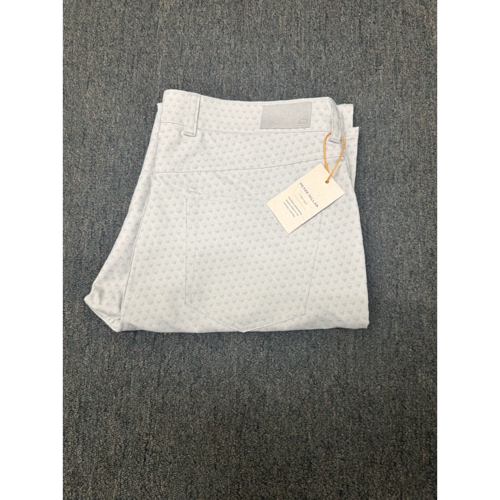 Peter Millar VINTAGE? No. Peter Millar Crown Sport Seeing Double Skulls Print Golf Pants Gray 30 x 32 Men Regular 32 Inseam NWT 60 Size US 32 / EU 48 - 3 Thumbnail