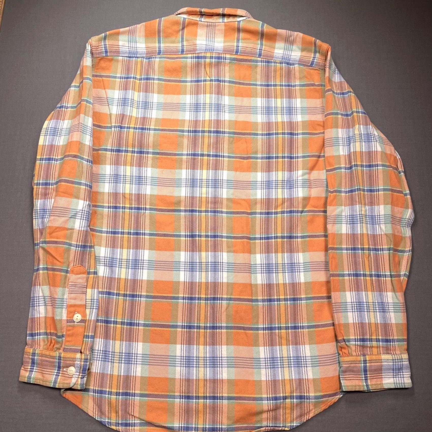 Polo Ralph Lauren Polo Ralph Lauren Shirt Mens XL Orange Plaid Flannel Long Sleeve Button-Up Size US XL / EU 56 / 4 - 5 Thumbnail