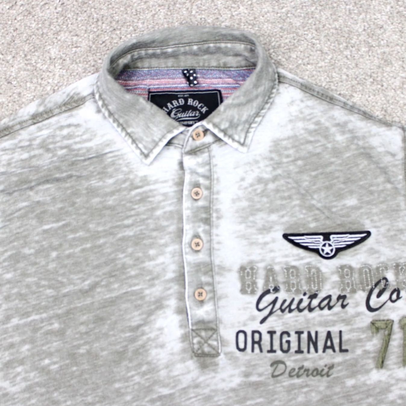 Hard Rock Cafe Hard Rock Guitar Polo Shirt Men Small Gray Short Sleeve Polo Shirt Polo Shirt Graphic Print... Size US S / EU 44-46 / 1 - 3 Thumbnail