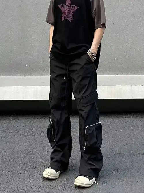 Jean punk flared cargo pants Size US 34 / EU 50 - 3 Thumbnail