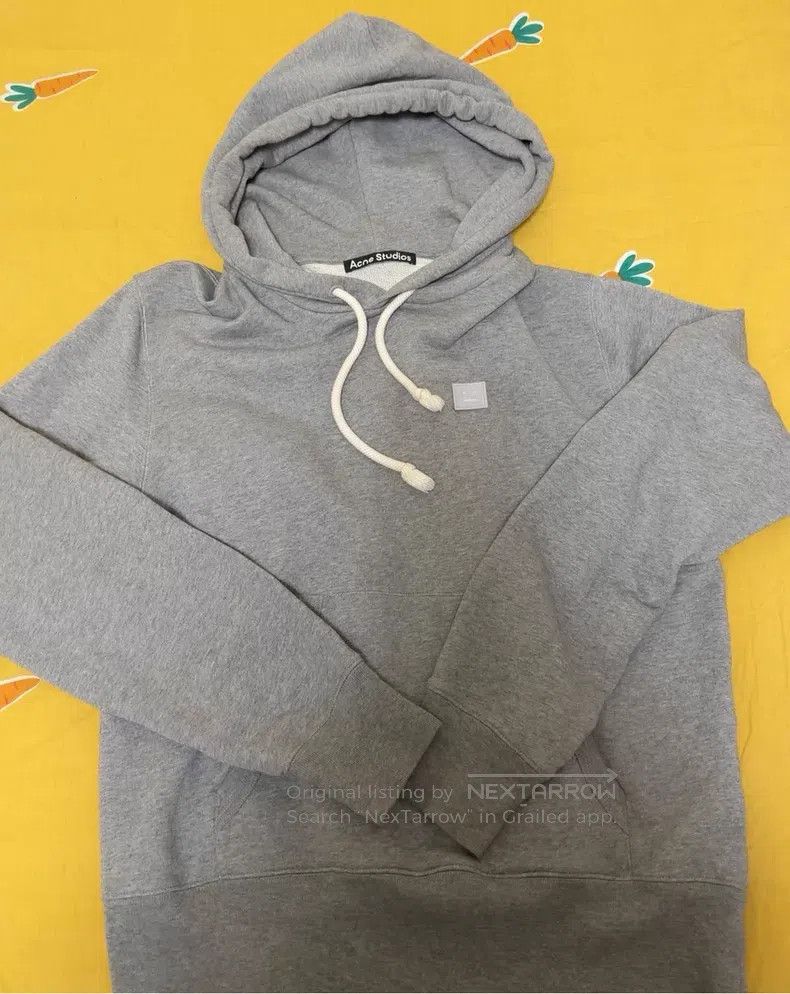 Acne Studios Acne Studios Gray Hooded Sweatshirt, Classic Smile Logo, 1 Size US S / EU 44-46 / 1 - 1 Thumbnail