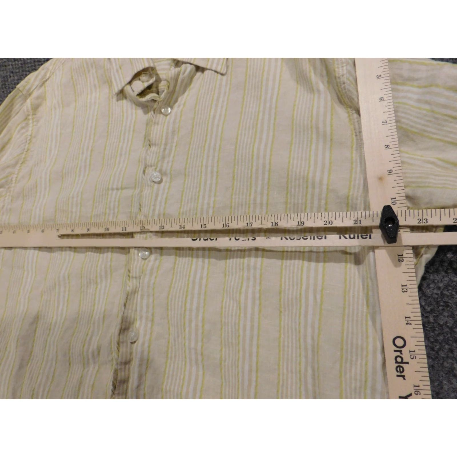 Vintage Bullitt Mens Shirt Large Green classic button down Casual Knit Cotton Slim Long Sleeve Button-Up Collared - Mens Size US L / EU 52-54 / 3 - 5 Thumbnail