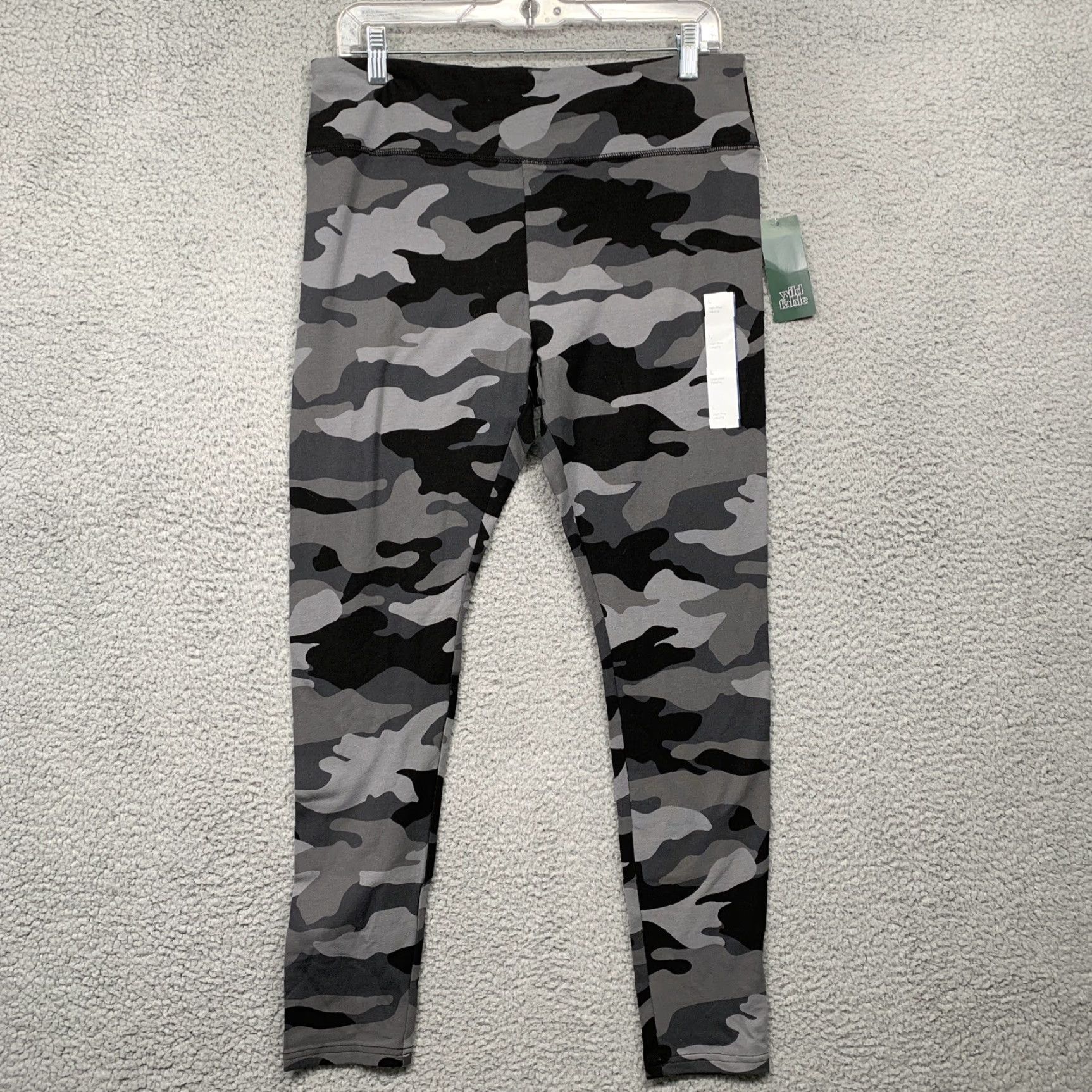 Vintage Wild Fable Women's High Rise Leggings Gray Camo Size Large NWT Top Pick for Yoga Workout NWT Size 36" / US 14 / IT 50 - 2 Thumbnail