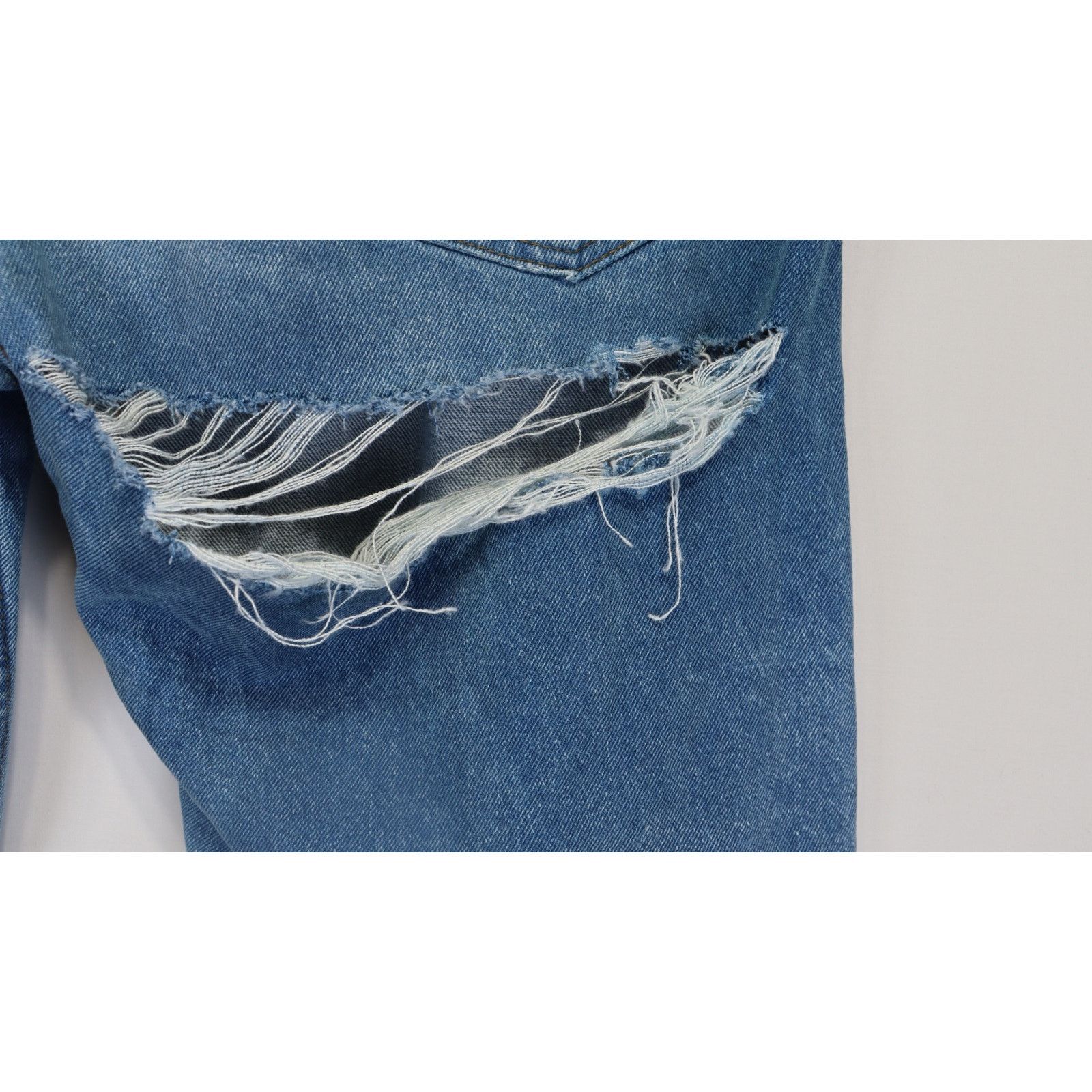 Balenciaga o1rshd1 Japanese Indigo Denim Normal Fit Pants Electric Blue Size US 31 - 17 Thumbnail