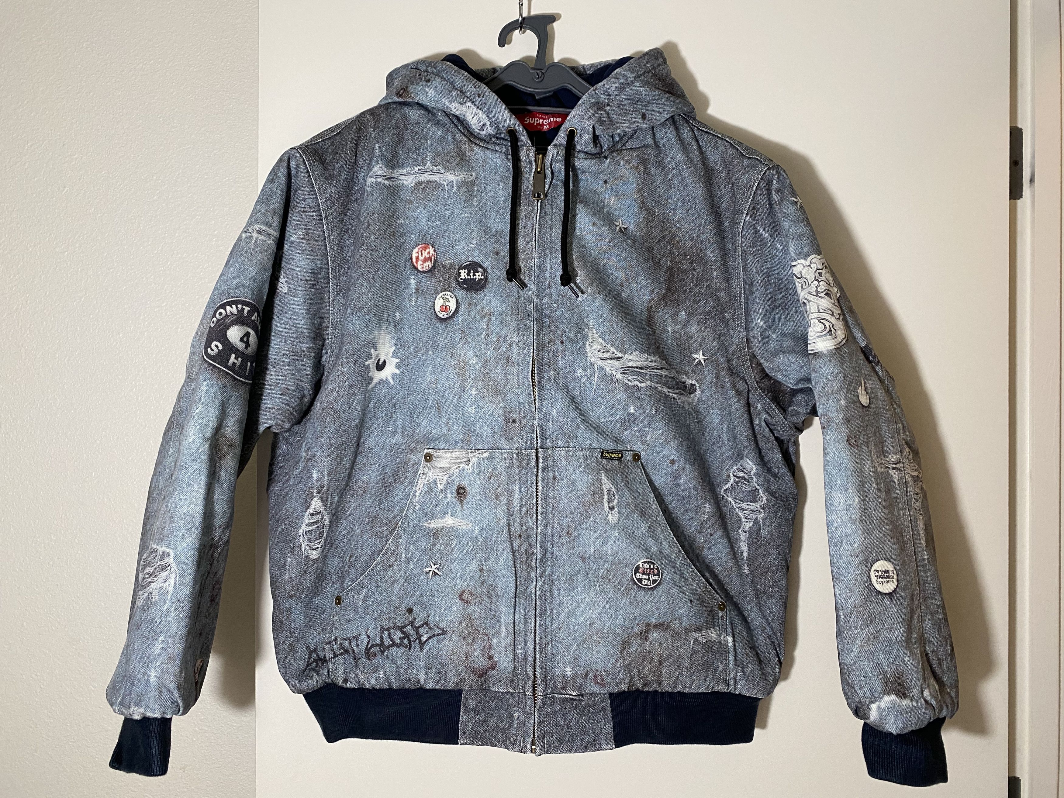 Supreme HJR Trompe L'oeil Hooded Work Jacket | Grailed