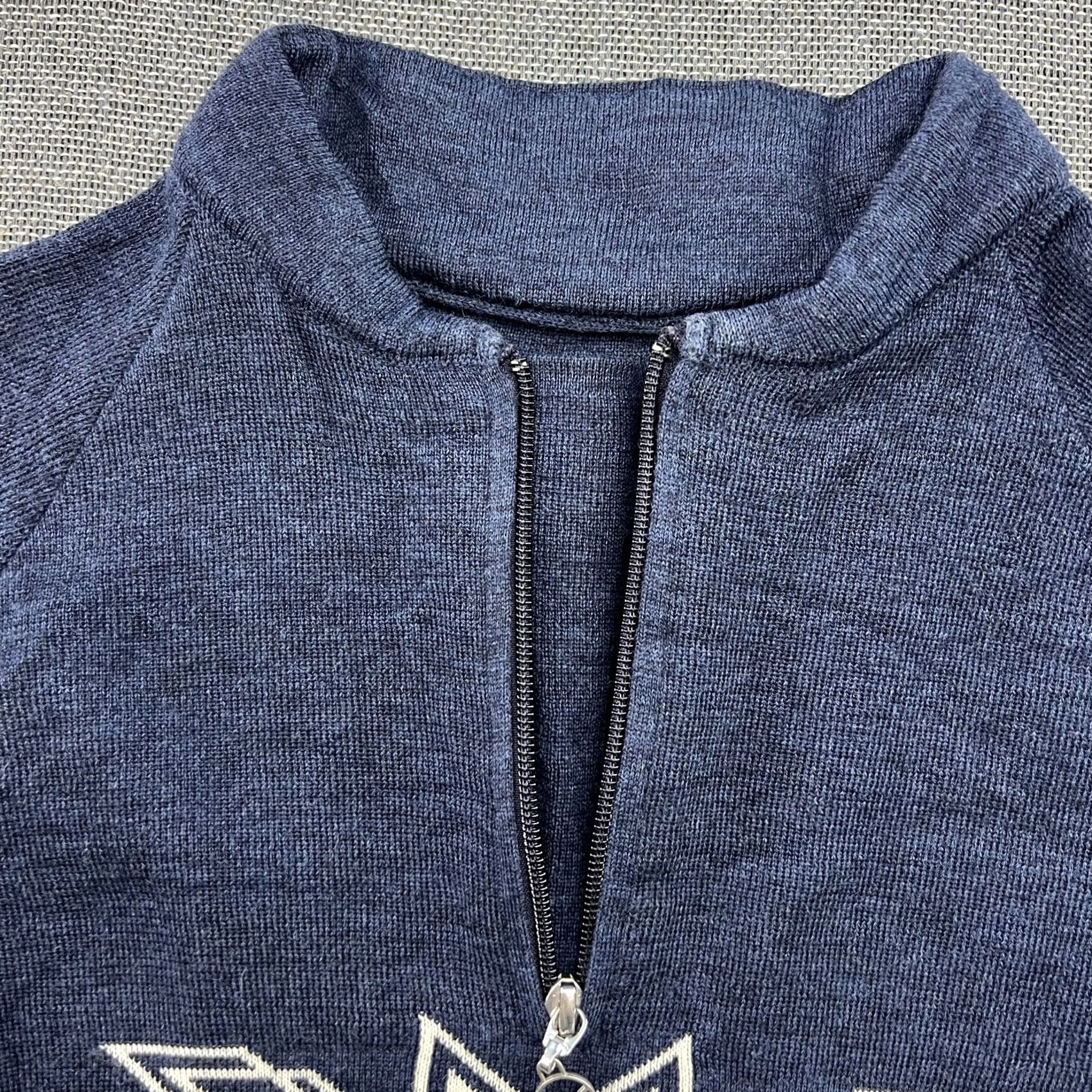 Dale Of Norway Dale of Norway OL SPIRIT Womens Sweater Small Knit 1/4 Zip 100% Merino Wool Blue Size S / US 4 / IT 40 - 7 Thumbnail