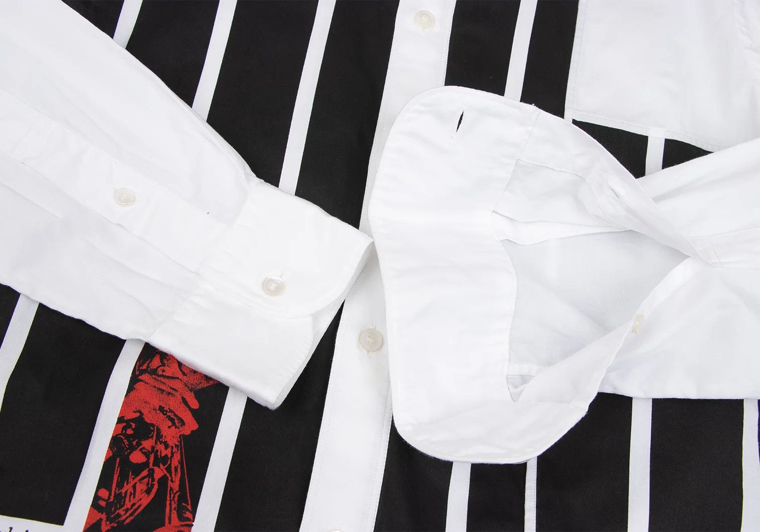 Junya Watanabe Jazz Label Print Long Sleeve Shirt in Black and White Size US M / EU 48-50 / 2 - 12 Thumbnail