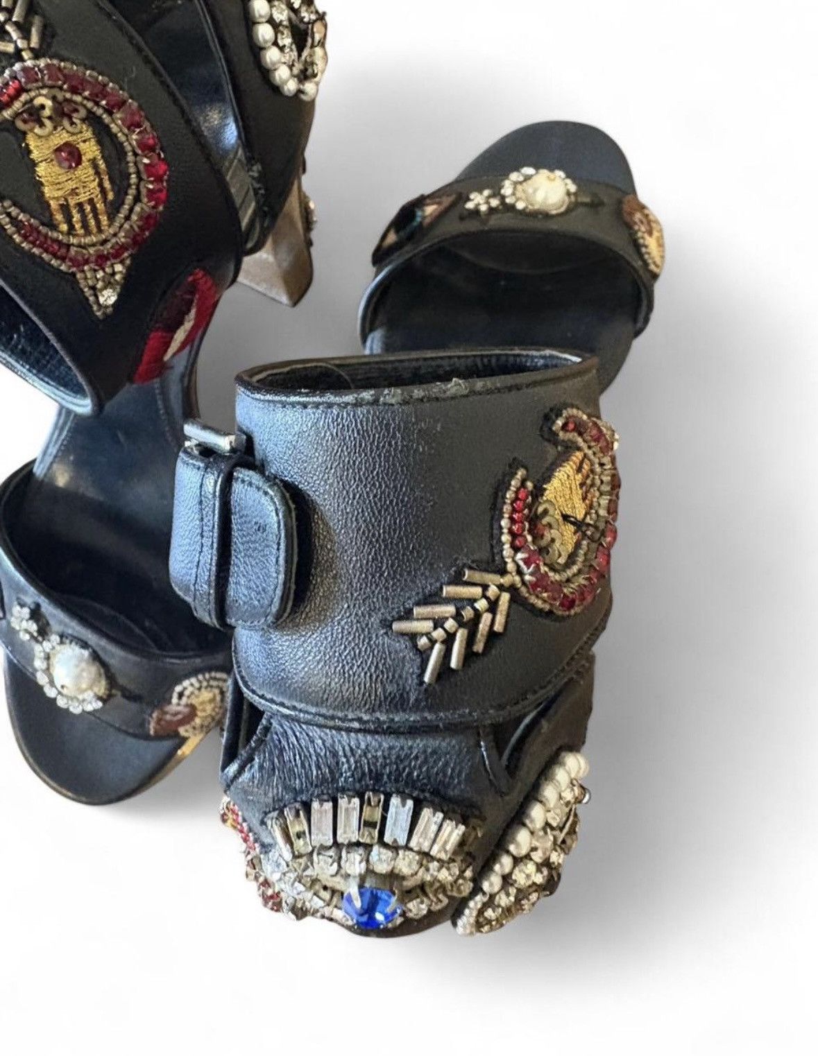Alexander McQueen Rare Alexander McQueen Embroidered Obsession Heels Size US 8.5 / IT 38.5 - 5 Thumbnail