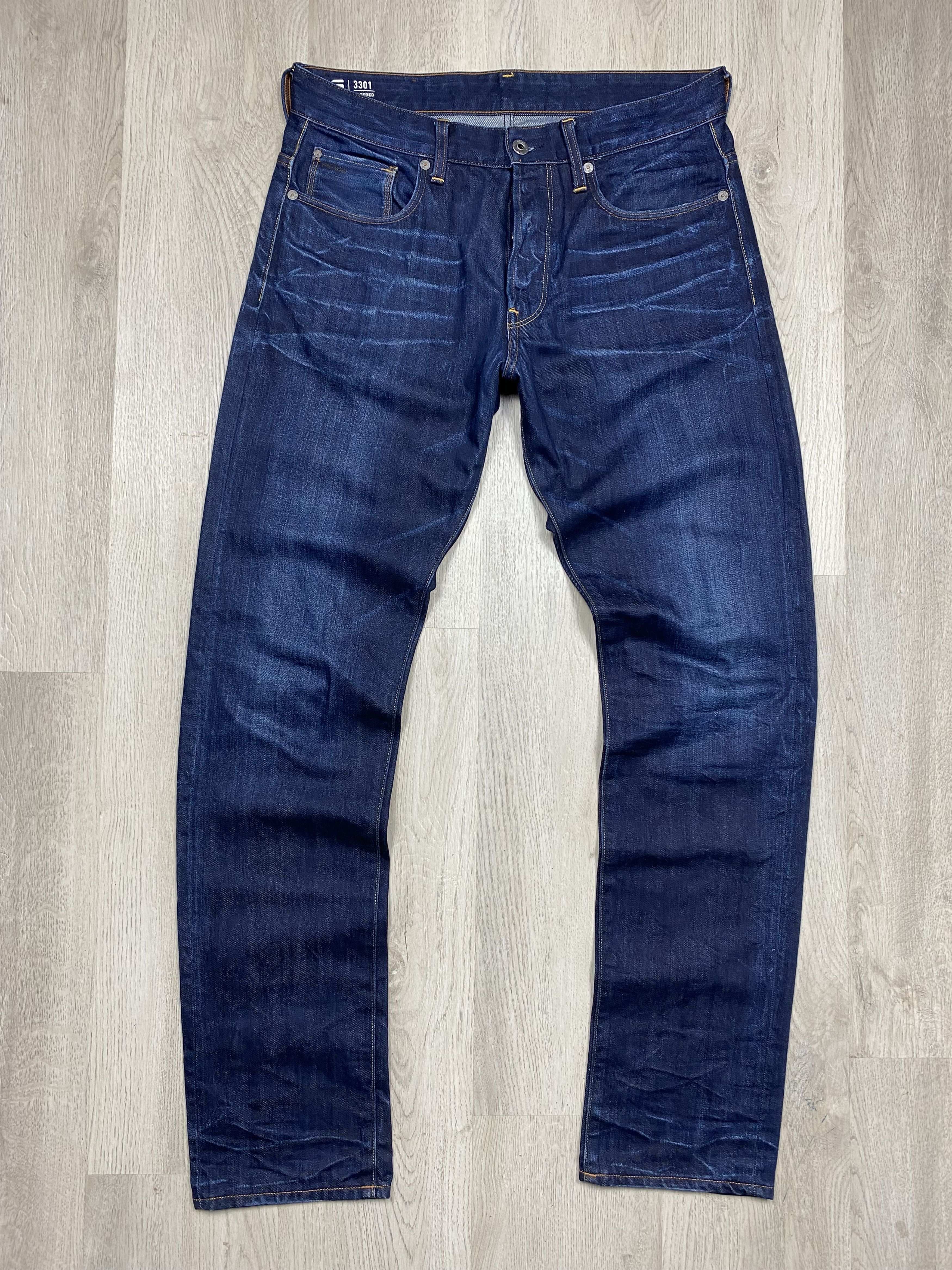 G-Star G Star Raw Mens 3301 Tapered Denim Pants Jeans Size US 33 - 5 Thumbnail