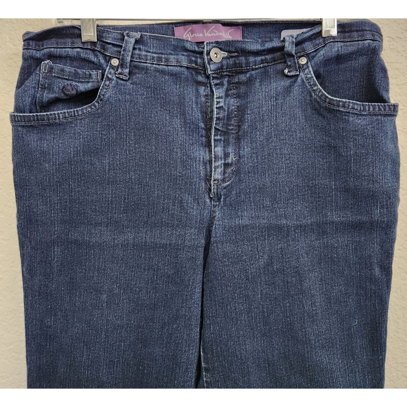 Gloria Vanderbilt Gloria Vanderbilt Dark Blue "Amanda" Flat Front Jeans 12 Size 34" / US 12 / IT 48 - 2 Thumbnail