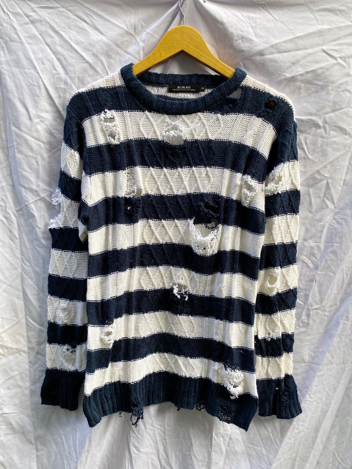 Pre-owned Hysteric Glamour X If Six Was Nine Thrashed Knitwear Kurt Cobain Style Ifsixwasnine Lgb