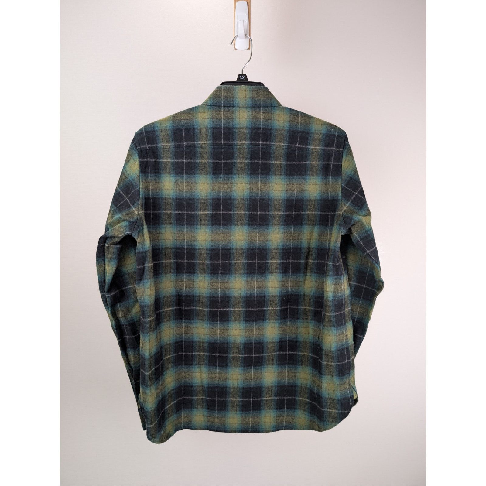 Saint Laurent Paris o1rshd1 Check Print Checked Cotton-Flannel Shirt Black/Green Size US L / EU 52-54 / 3 - 10 Thumbnail
