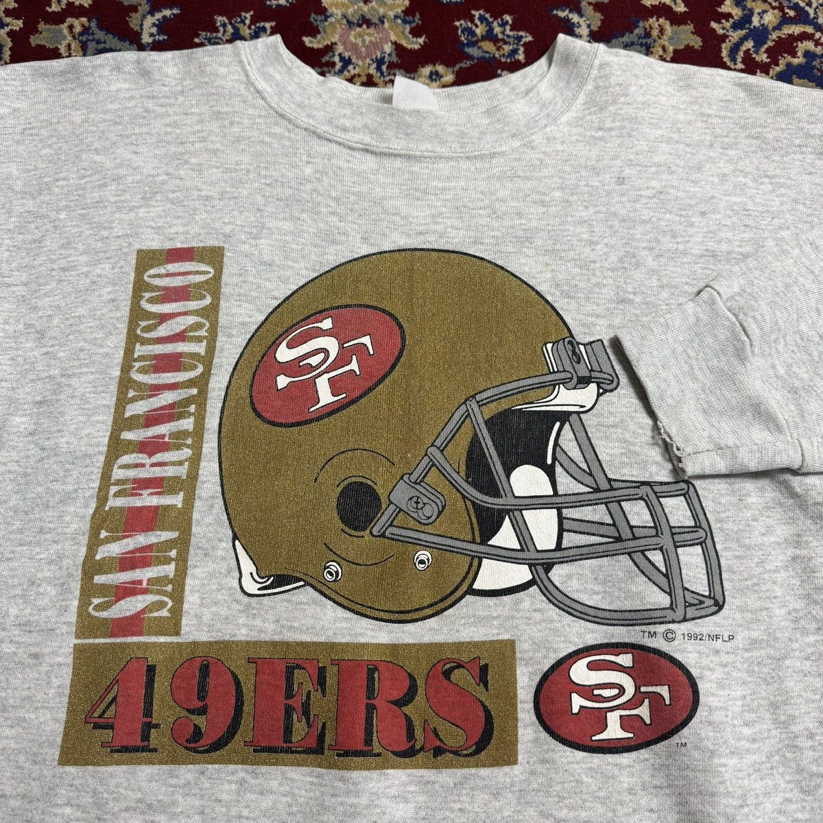 NFL Vintage 1992 San Francisco 49ers Logo Sweatshirt 90s NFL Size US L / EU 52-54 / 3 - 1 Thumbnail