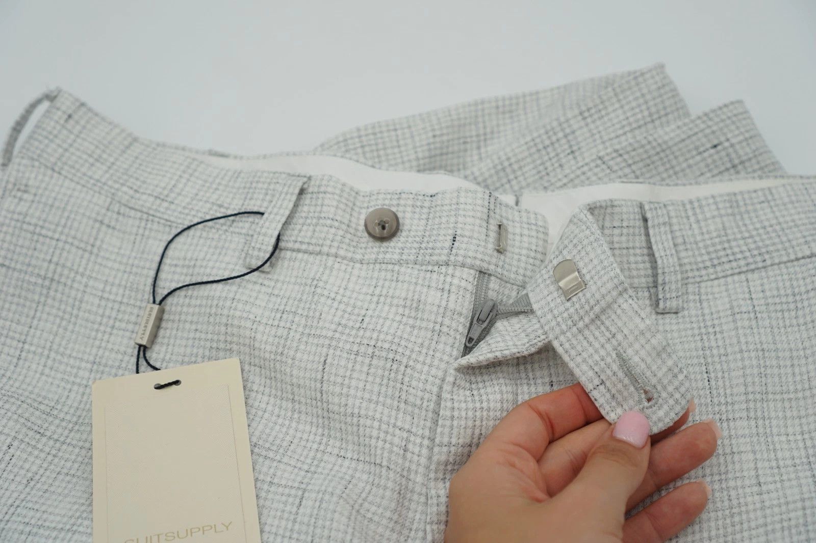 Suitsupply Men Suitsupply Pants 100% Pure Linen Grey Soho Size UK/US42 Size 42R - 3 Thumbnail