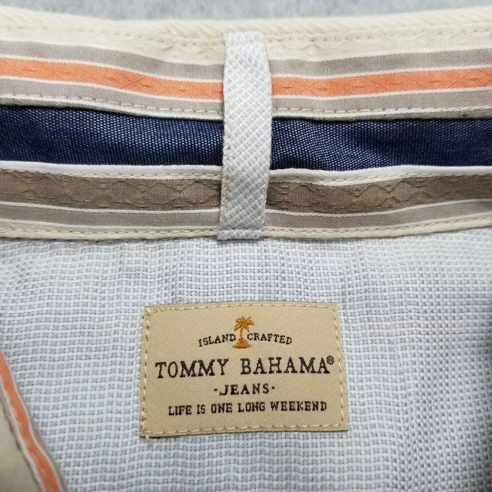 Tommy Bahama Tommy Bahama Shirt Men Medium Striped Button Up 100% Cotton Size US M / EU 48-50 / 2 - 5 Thumbnail