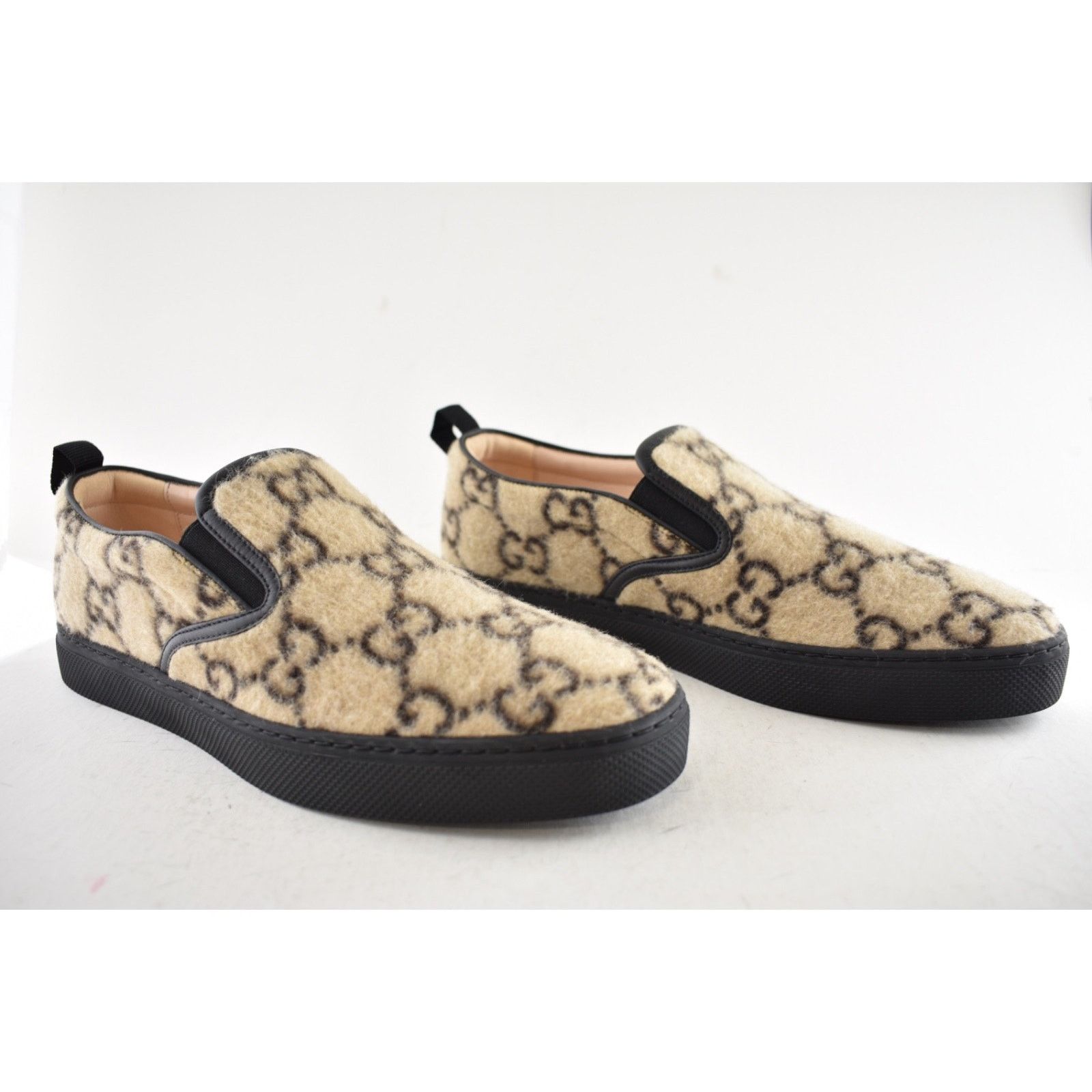 Gucci Gucci Mens Dublin Beige GG Logo Slip On Skate Sneaker 10.5 Size US 10.5 / EU 43-44 - 4 Thumbnail