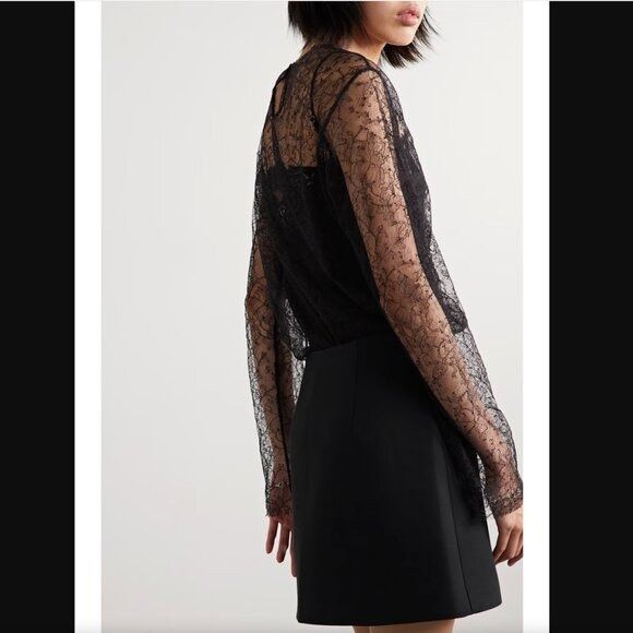 Other VERONICA DE PIANTE Isabel Black Lace Top $995 Like New Size M / US 6-8 / IT 42-44 - 5 Thumbnail