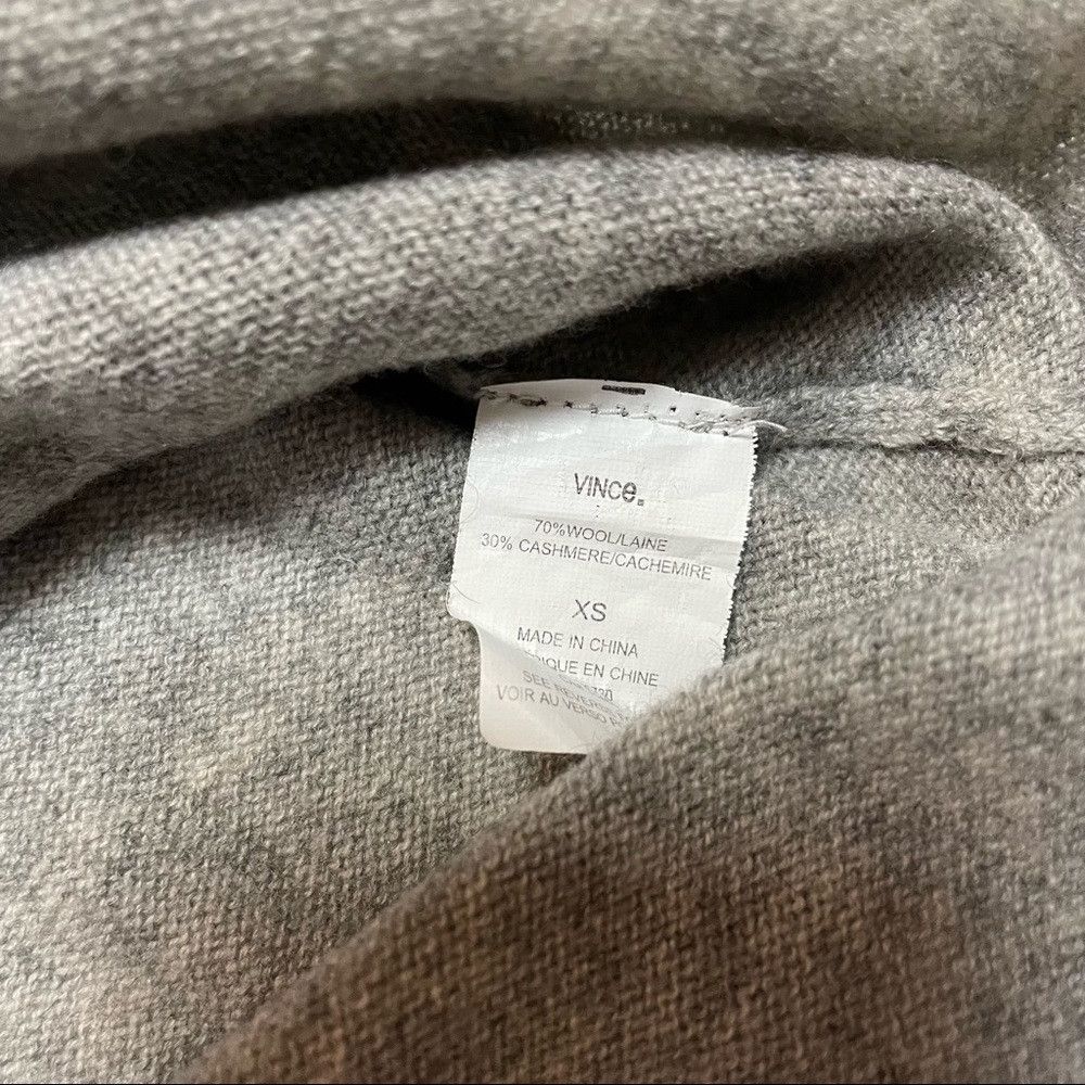 Vince Vince Colorblock Sweater Gray Wool Cashmere Size XS Size XS / US 0-2 / IT 36-38 - 7 Thumbnail