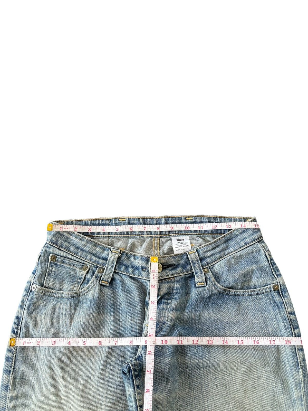 Levi's Vintage 90s Levis Mud Wash Distressed Flare Jeans Size 30" / US 8 / IT 44 - 6 Thumbnail