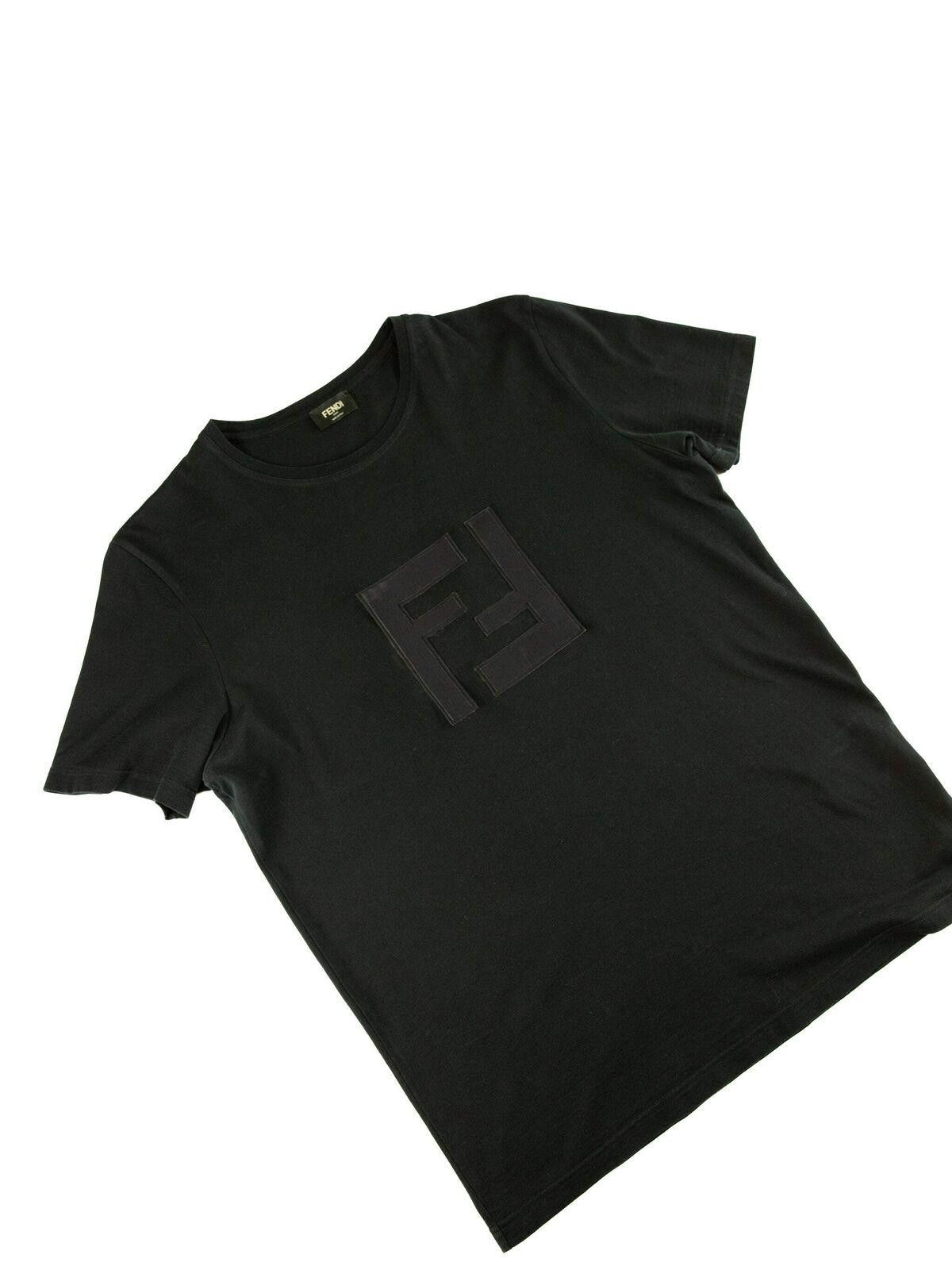 Fendi Fendi Mens FF T Shirt Black Large Black Size US L / EU 52-54 / 3 - 3 Thumbnail