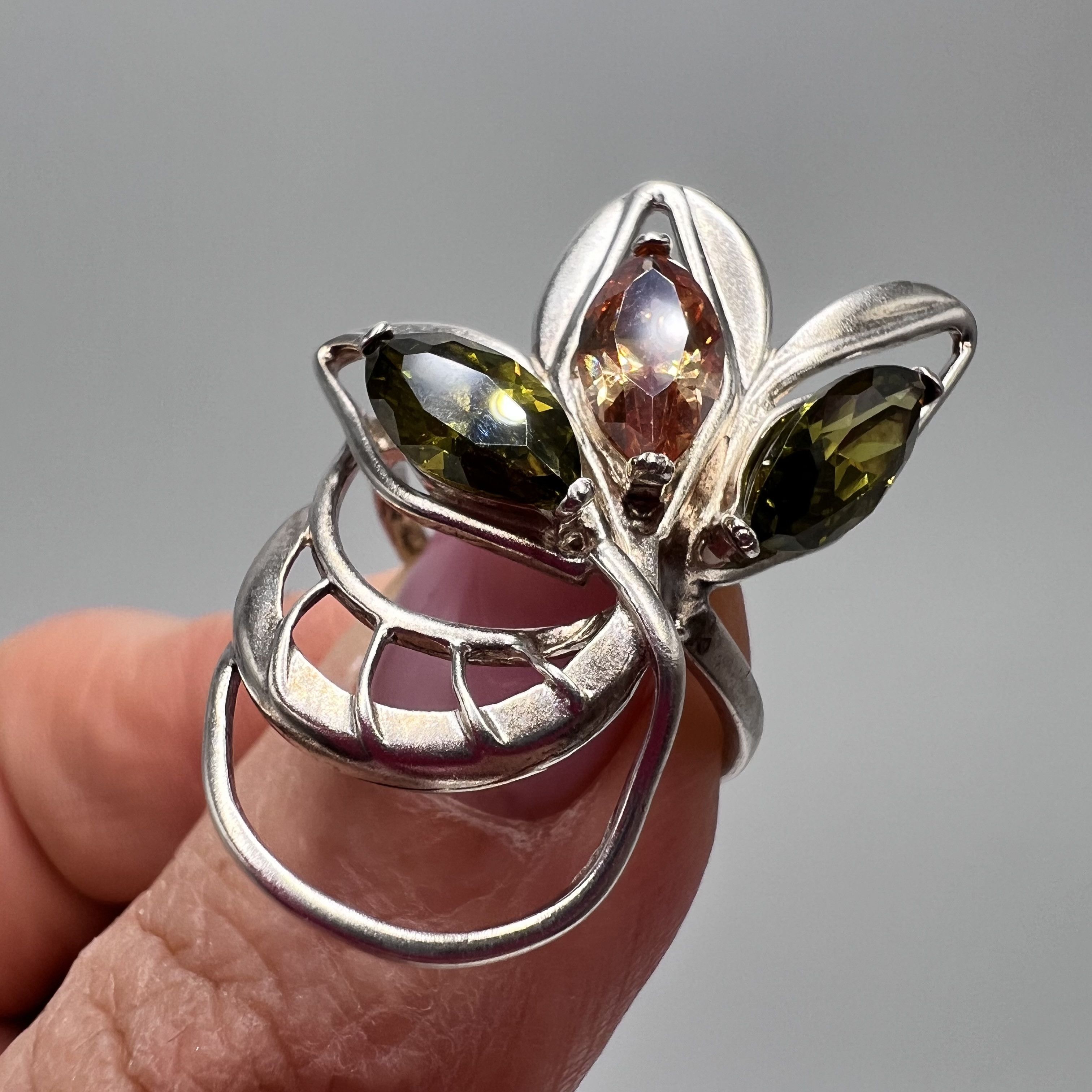 Vintage Vintage Sterling Silver 925 Ring Jewelry Women's Size 7US Size ONE SIZE - 1 Thumbnail