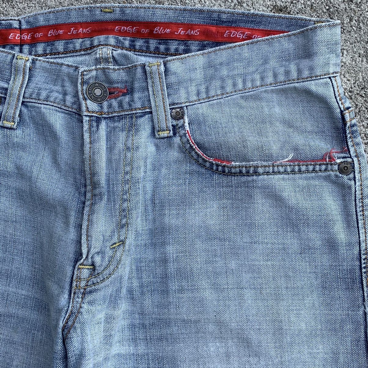 Japanese Brand Vintage 90s Era Japan Edwin Blue Washed Distressed Jeans W34 Size US 34 / EU 50 - 8 Thumbnail