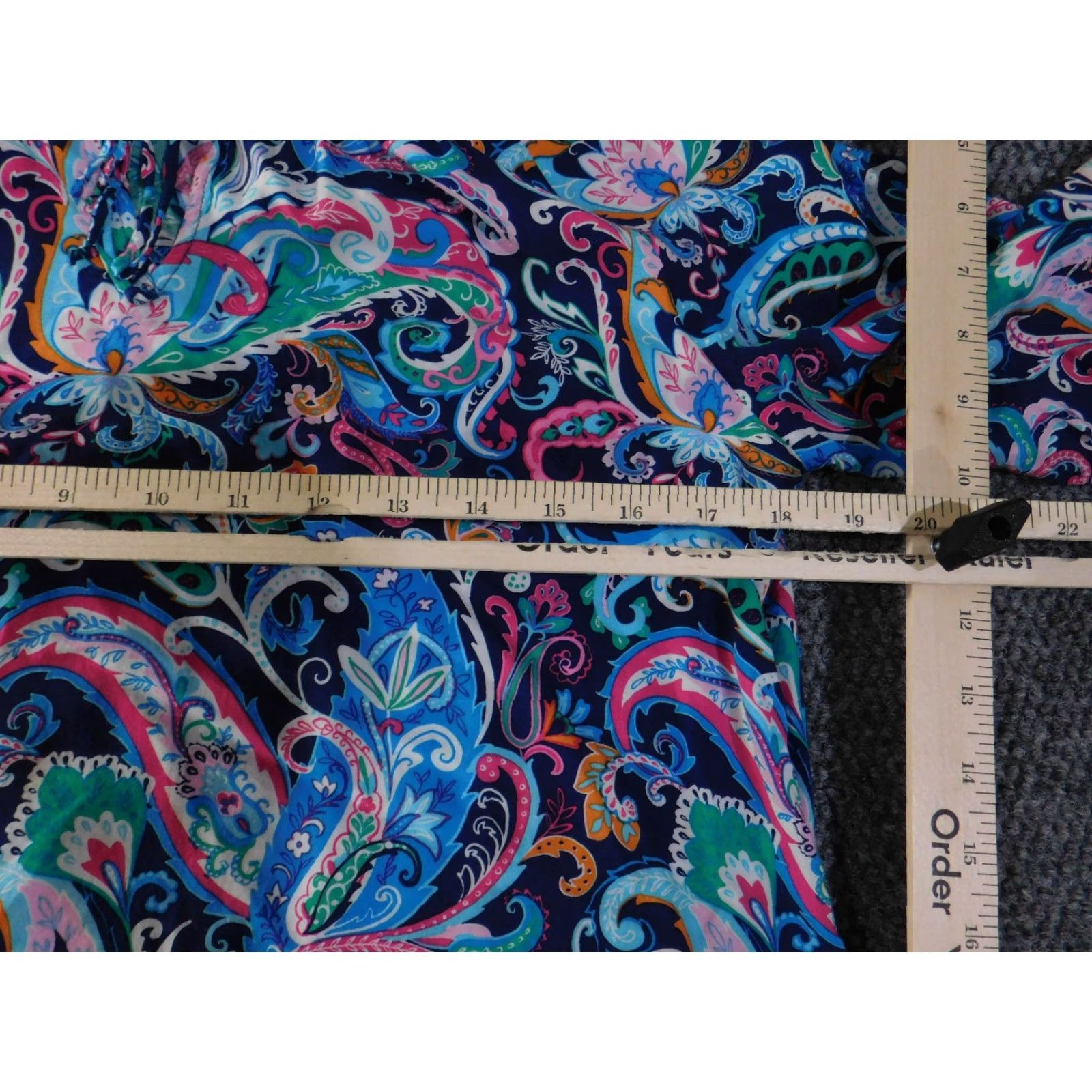 Talbots Talbots Blouse Womens Petite PM Multicolor Paisley 3/4 Sleeve Rayon Top Crew Neck Casual Ladies Regular Blue Links: None Size M / US 6-8 / IT 42-44 - 6 Thumbnail