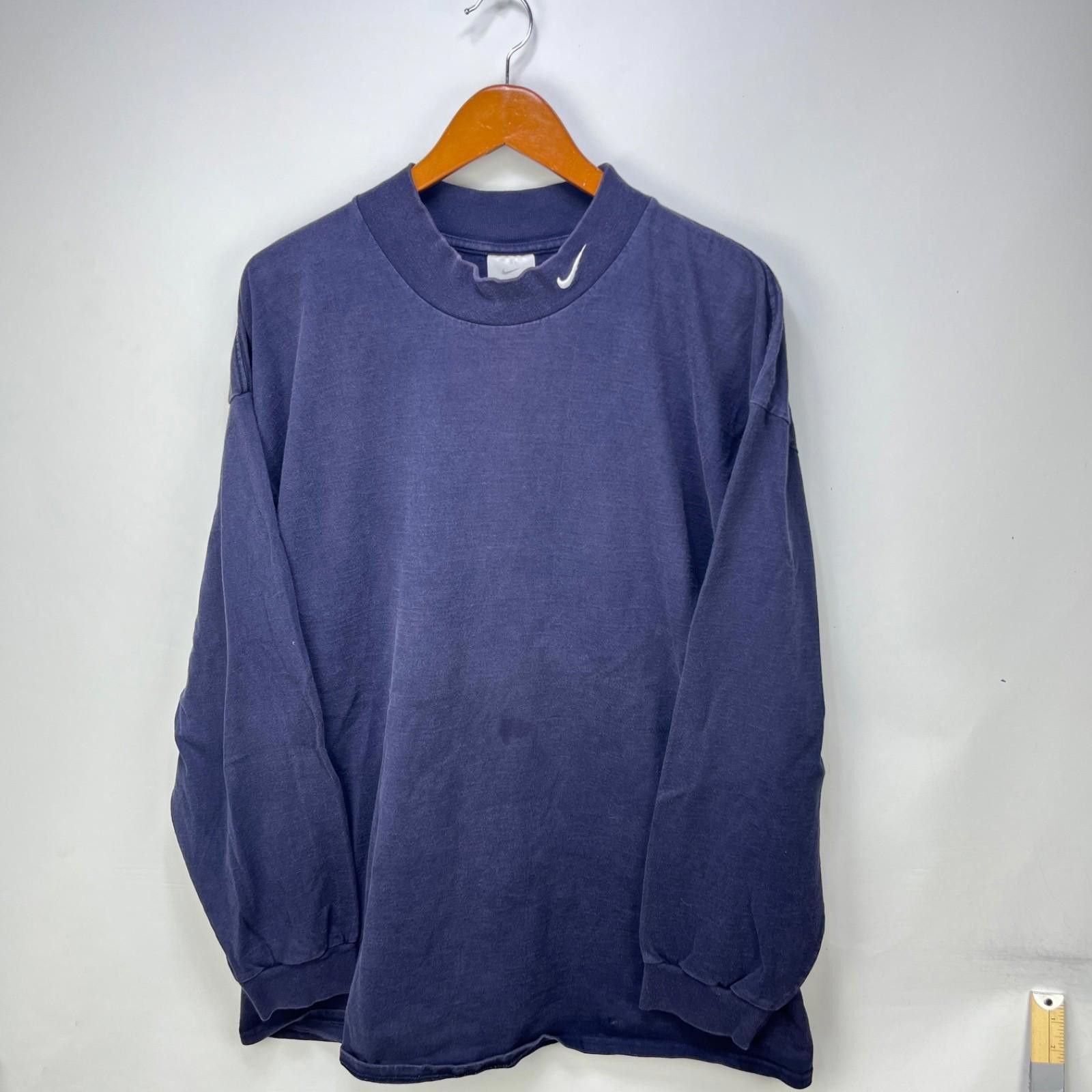 Nike Vintage Nike Sun Faded Swoosh Mock Neck Shirt 2XL Size US XXL / EU 58 / 5 - 1 Thumbnail