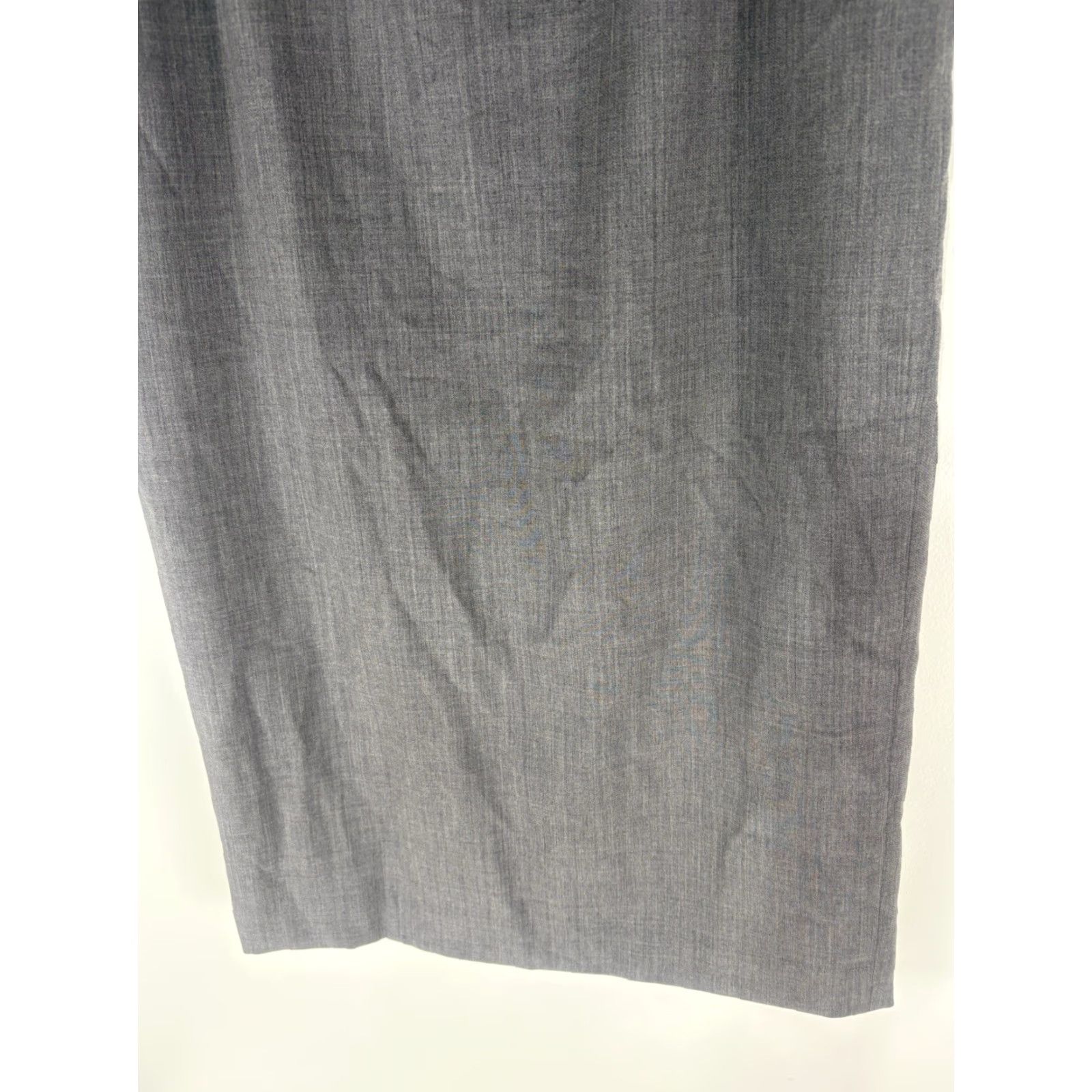 Talbots Talbots Petites Gray 100% Wool Straight Midi Skirt Women's Size 14P Size 36" / US 14 / IT 50 - 3 Thumbnail