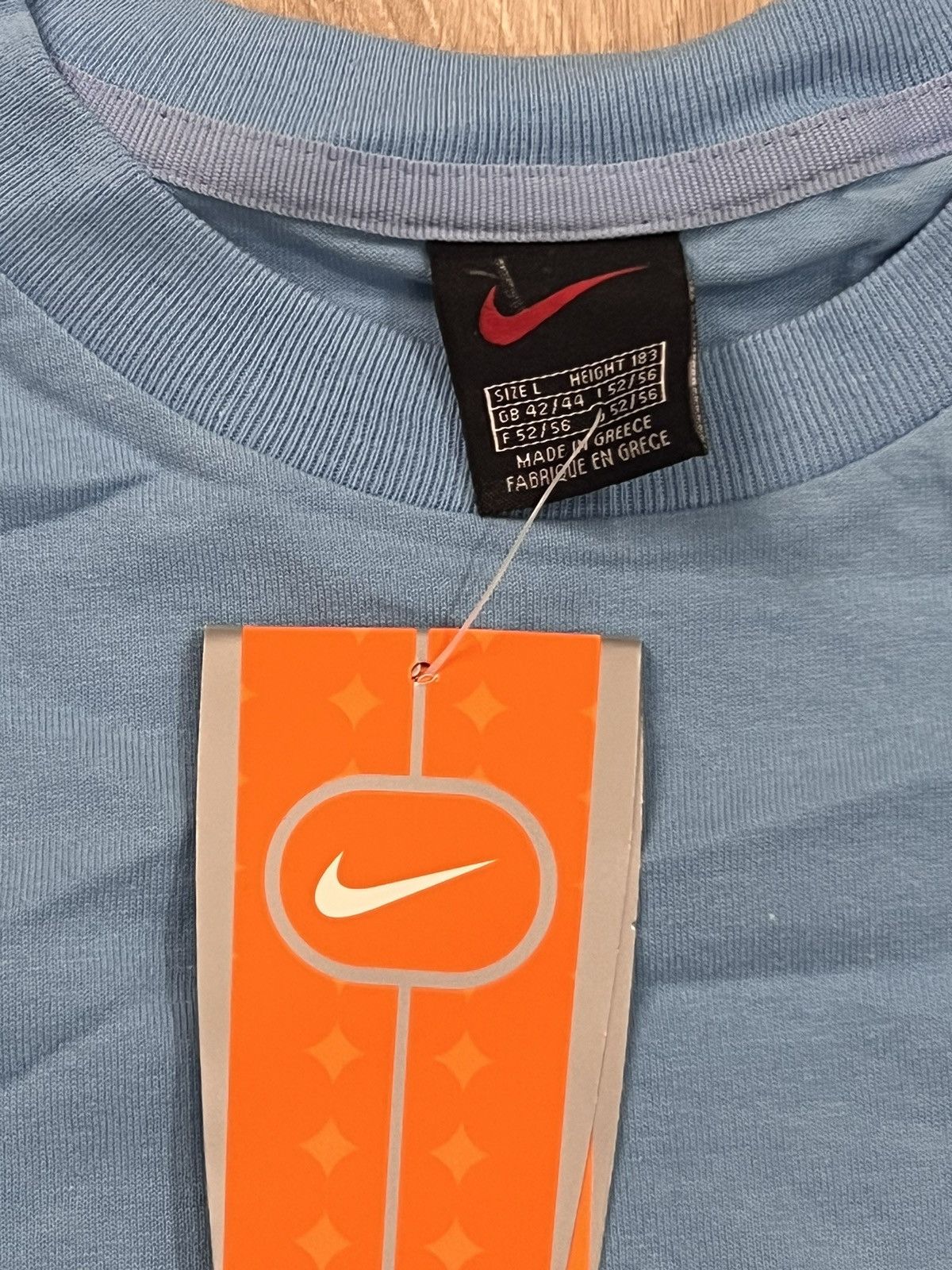 Nike × Vintage Vintage Nike Mini Swoosh TShirt Deadstock NOS 90s 00s W tags Size US L / EU 52-54 / 3 - 4 Thumbnail