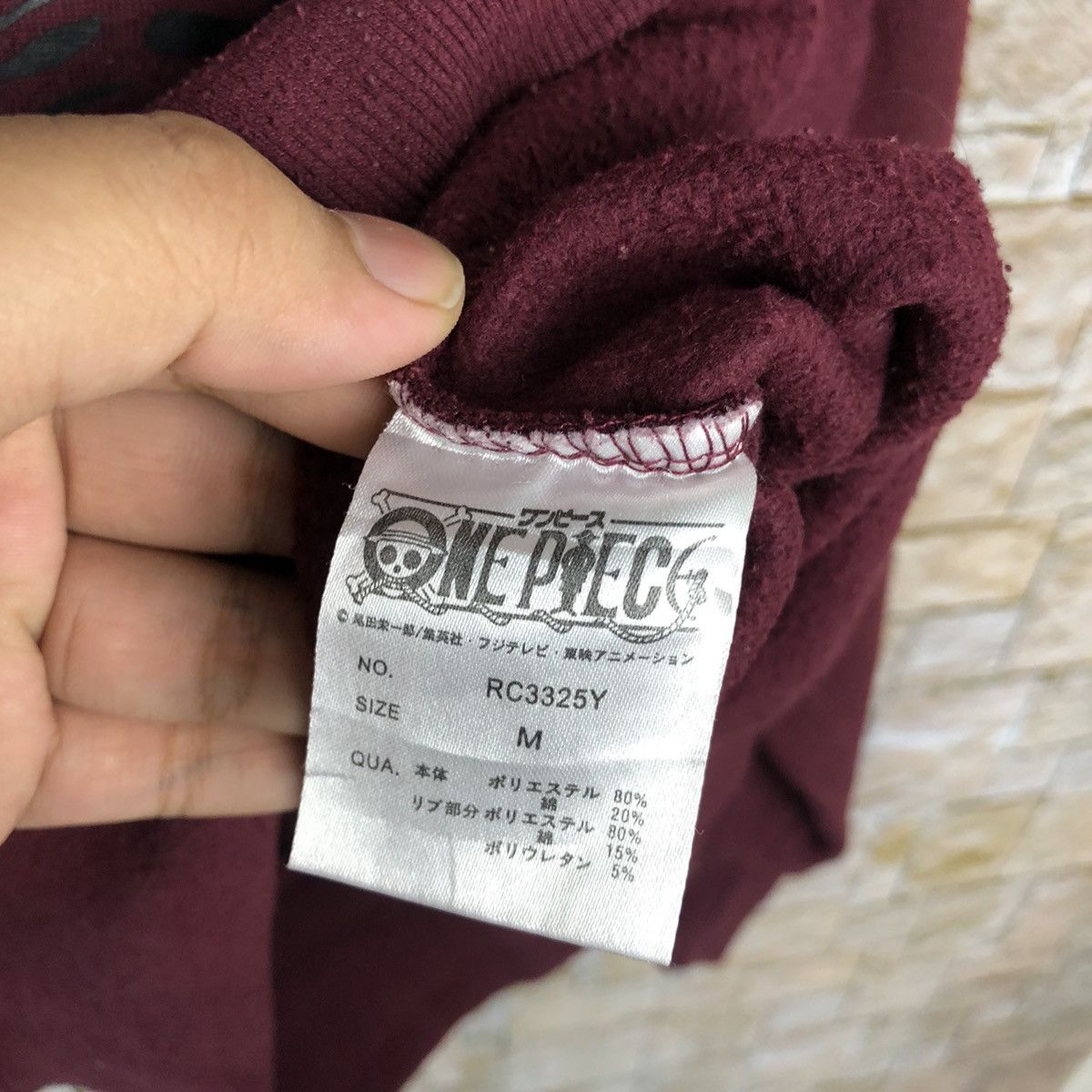 Anime Shank One Piece anima japan Maroon Sweatshirt #A705 Size US M / EU 48-50 / 2 - 12 Thumbnail