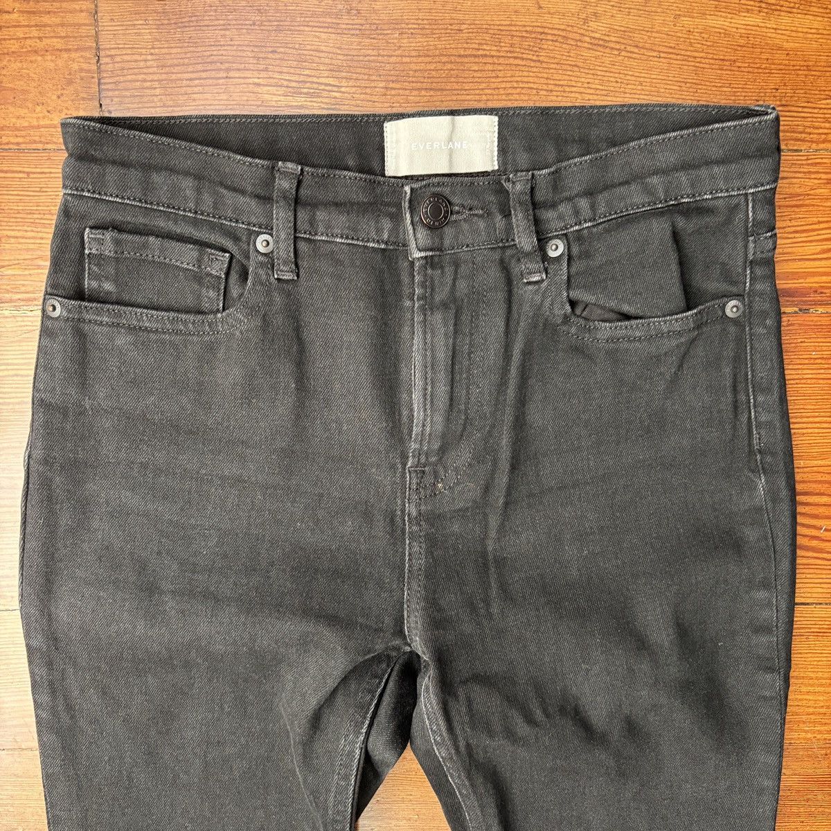 Everlane Everlane Kick Crop raw hem high rise black jeans SIZE 27 Size 27" / US 4 / IT 40 - 3 Thumbnail