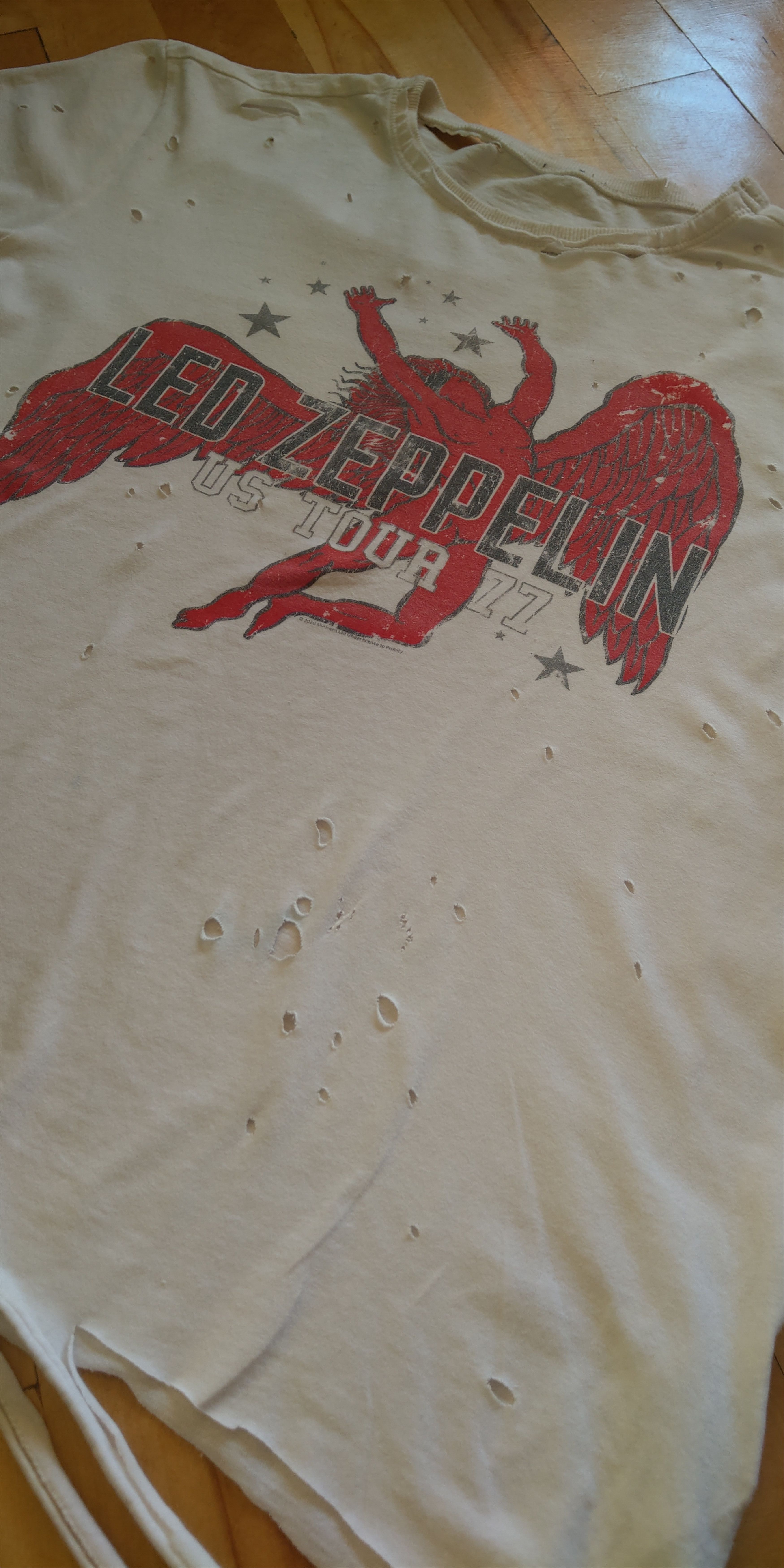 Band Tees Led Zeppelin Custom Distressed T-shirt Size US L / EU 52-54 / 3 - 5 Thumbnail