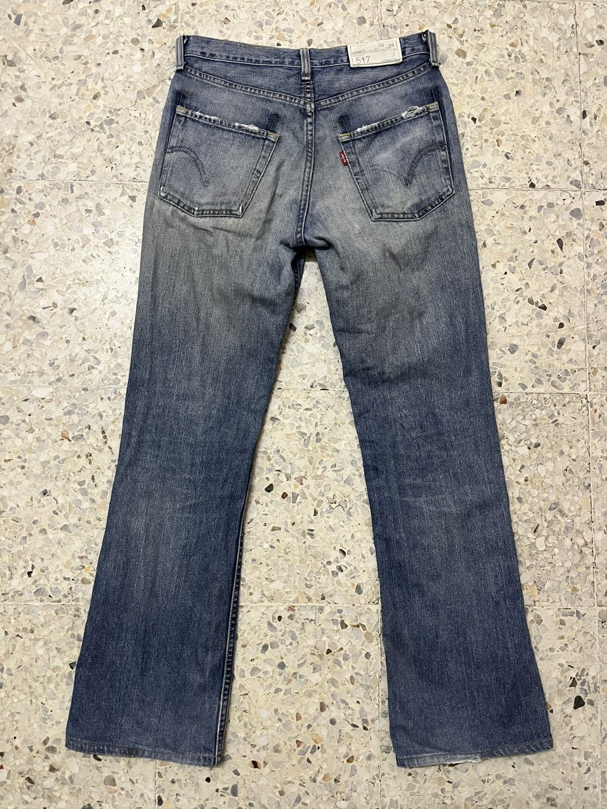 vintage levis 517 boot cut light blue jeans