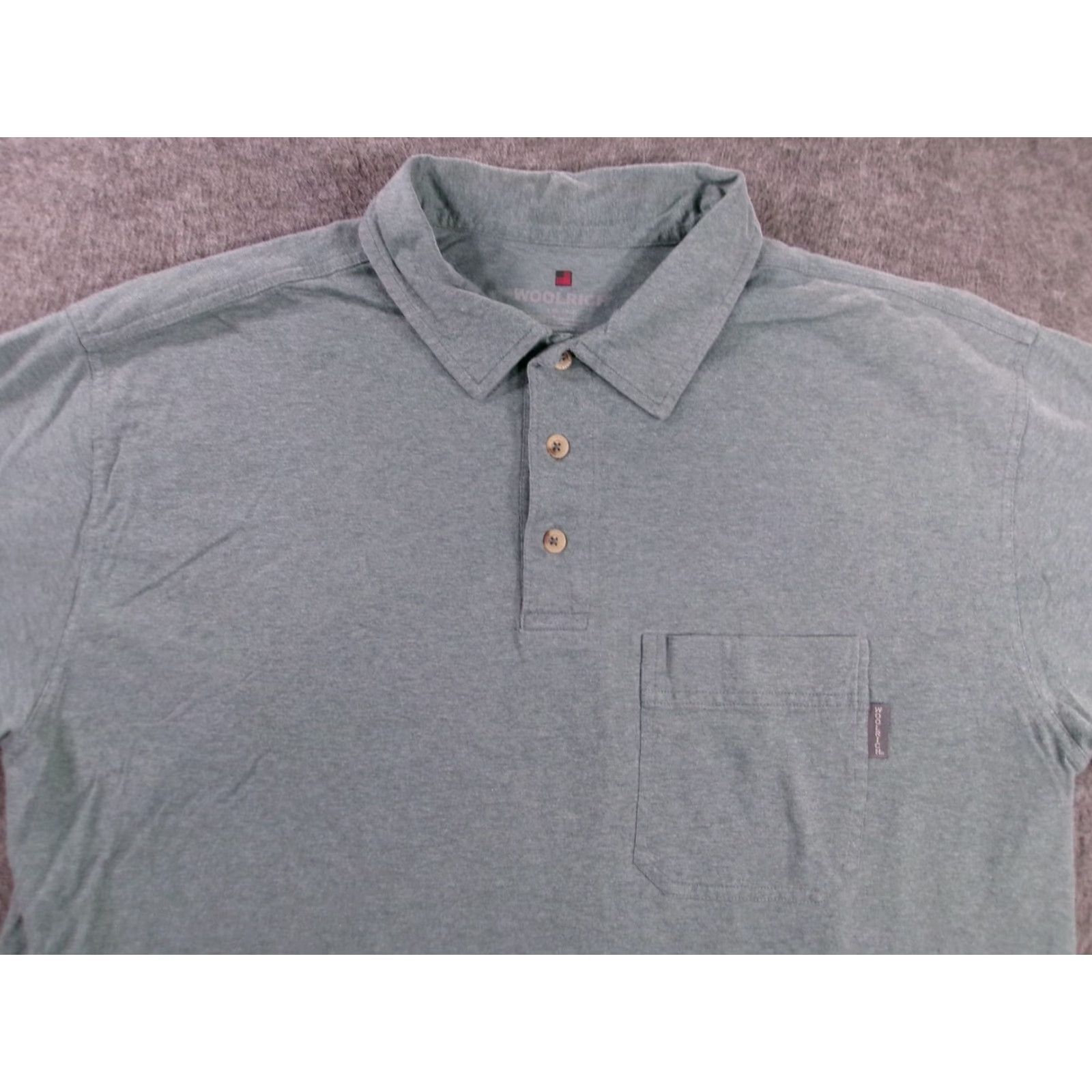Vintage Woolrich Polo Shirt Men Large Green Heather 3XDRY Moisture Wicking Casual Size US L / EU 52-54 / 3 - 2 Thumbnail
